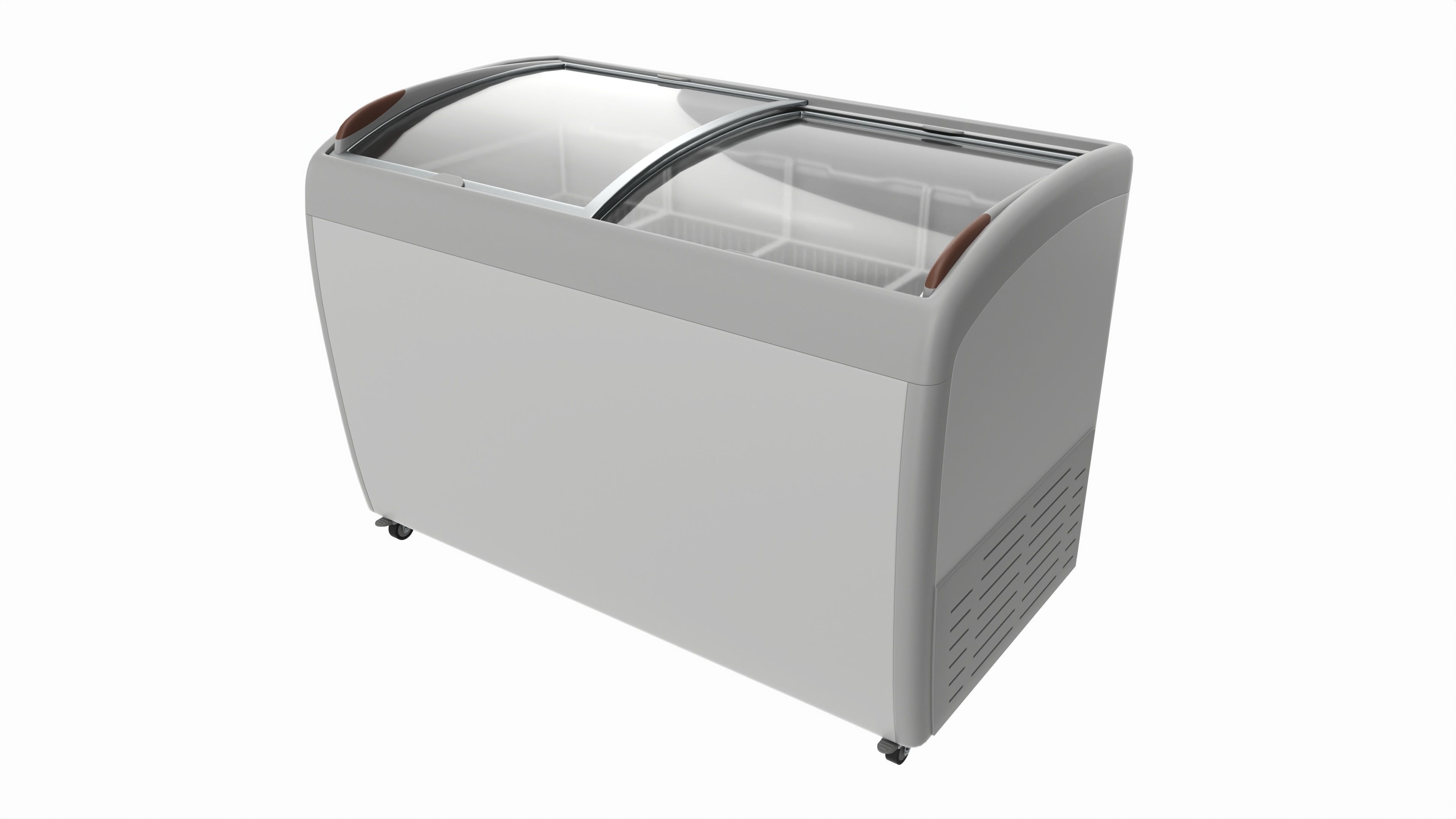 Ice cream freezer with curved glass doors 3D model_1