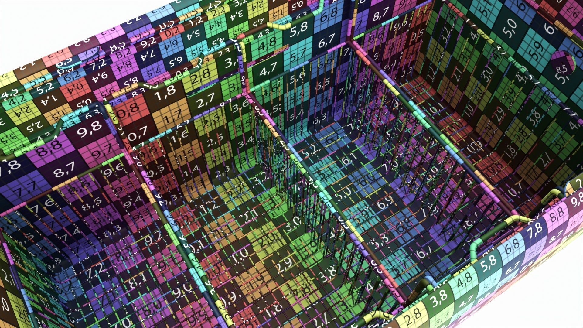 Ice cream freezer with curved glass doors 3D model_13