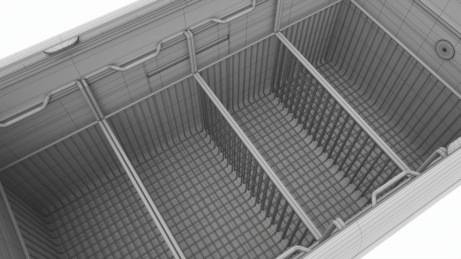 Ice cream freezer with curved glass doors 3D model_10