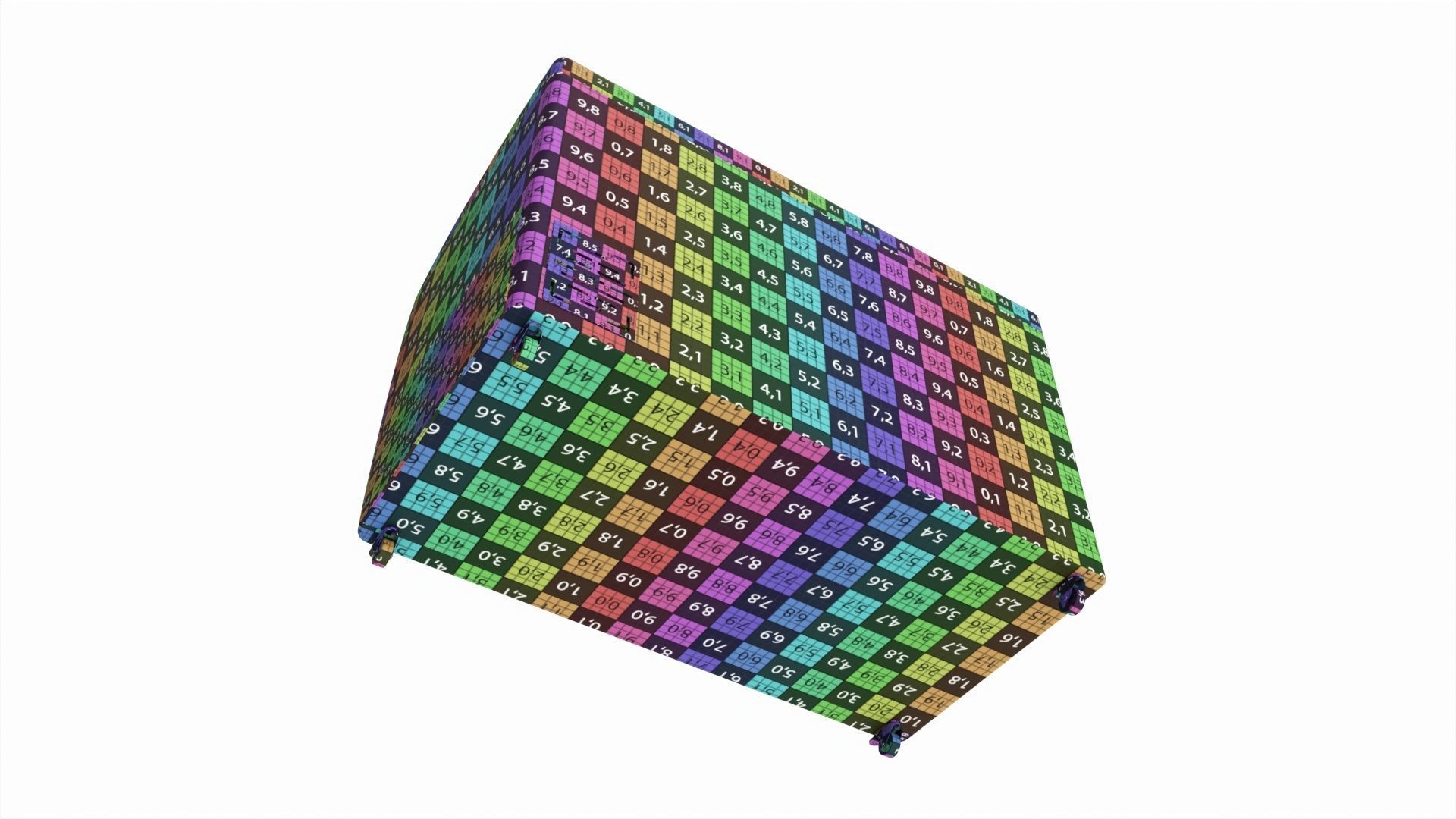 Ice cream freezer with curved glass doors 3D model_12