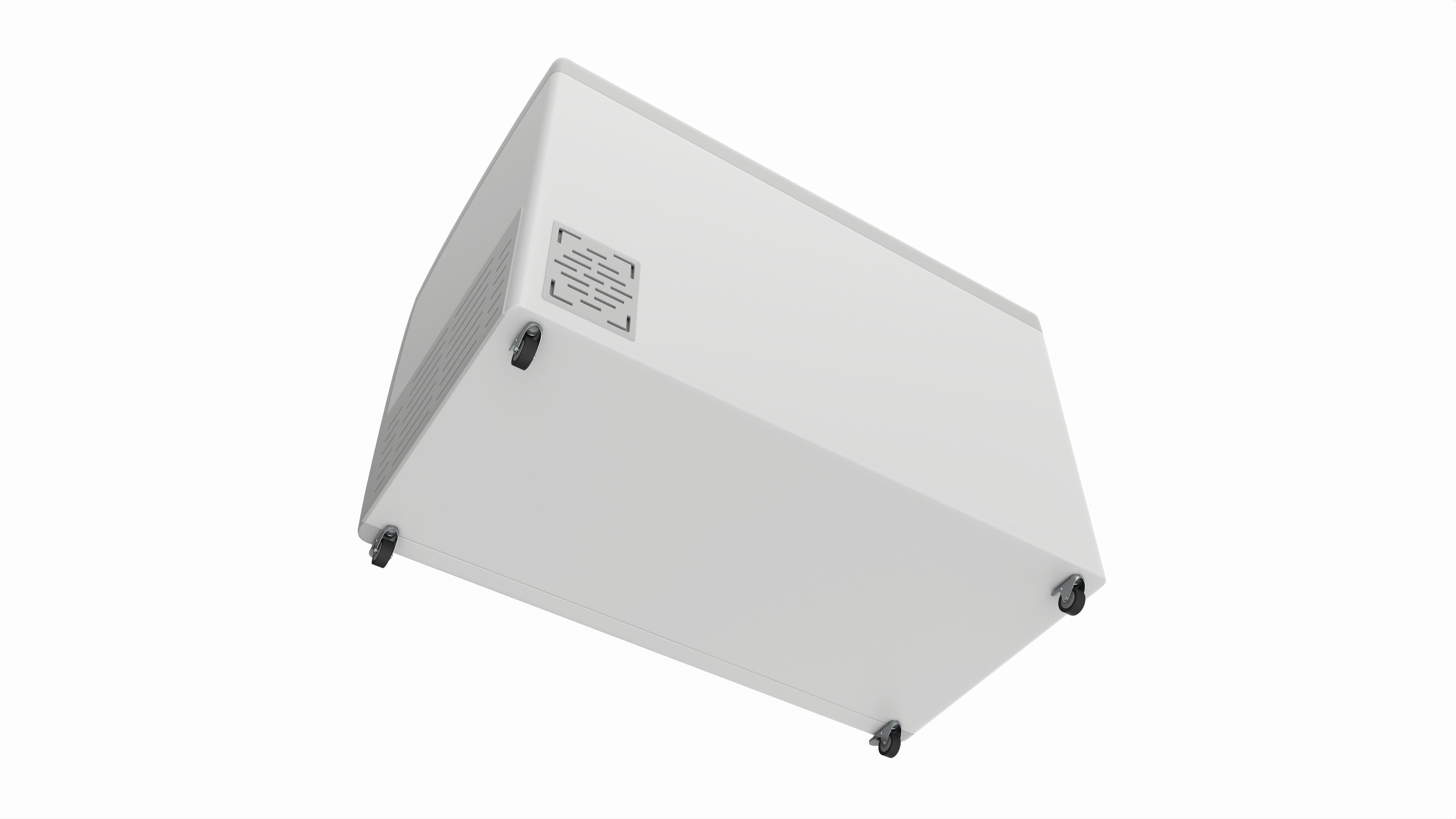 Ice cream freezer with curved glass doors 3D model_3