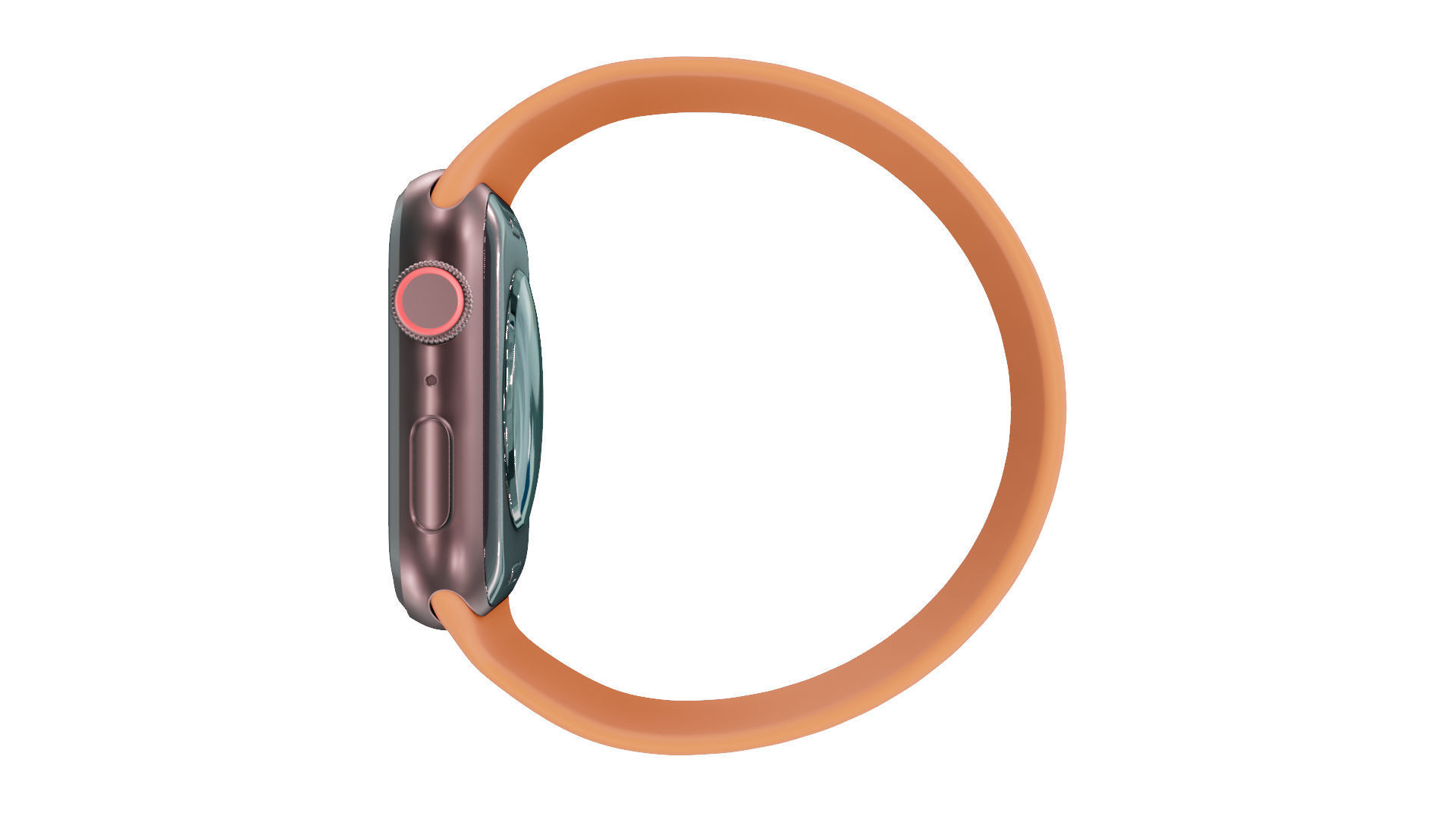 Apple Watch SE - Space Grey Aluminium Case Merigold Solo Loop Low-poly 3D model_5