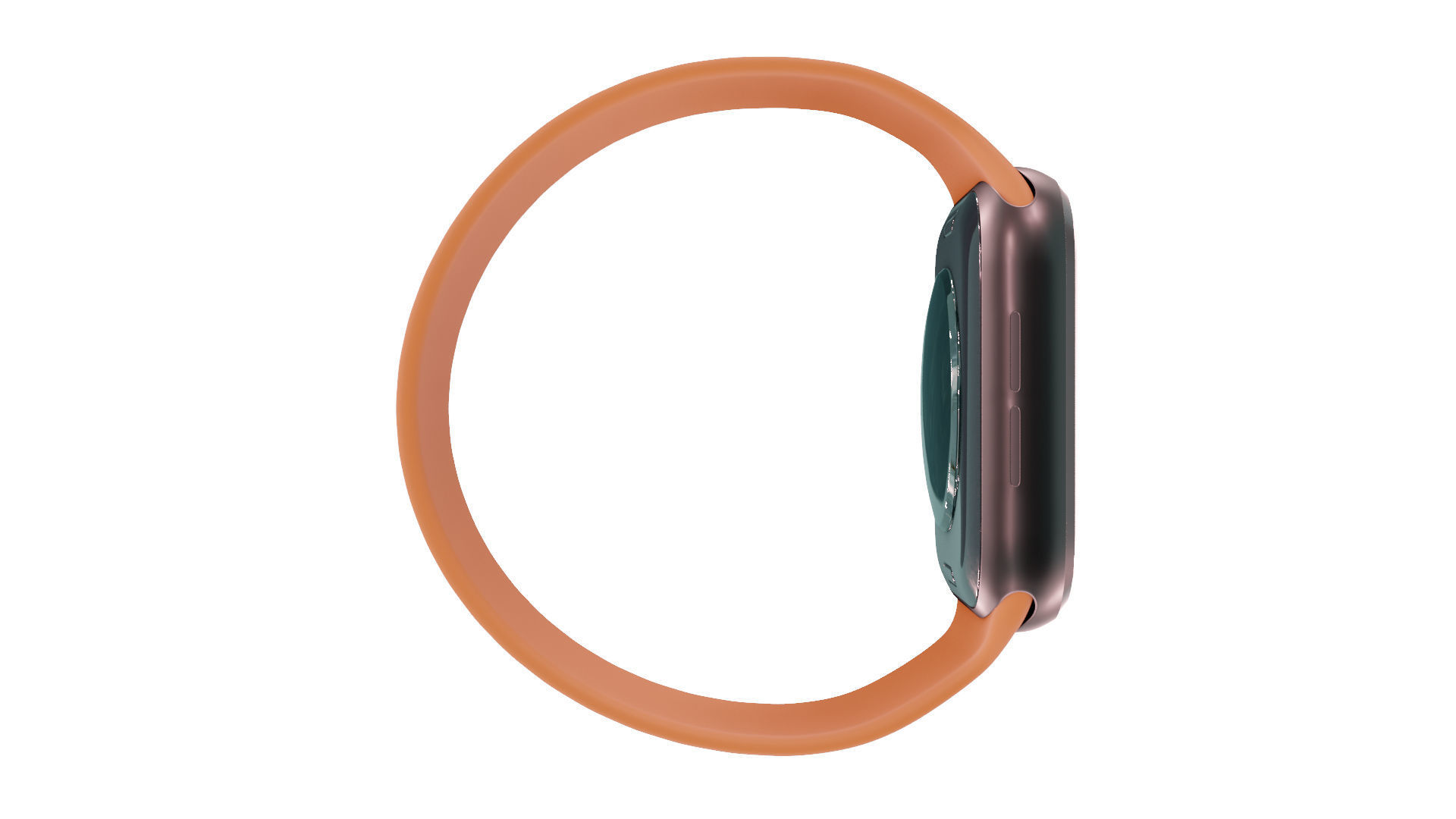 Apple Watch SE - Space Grey Aluminium Case Merigold Solo Loop Low-poly 3D model_4