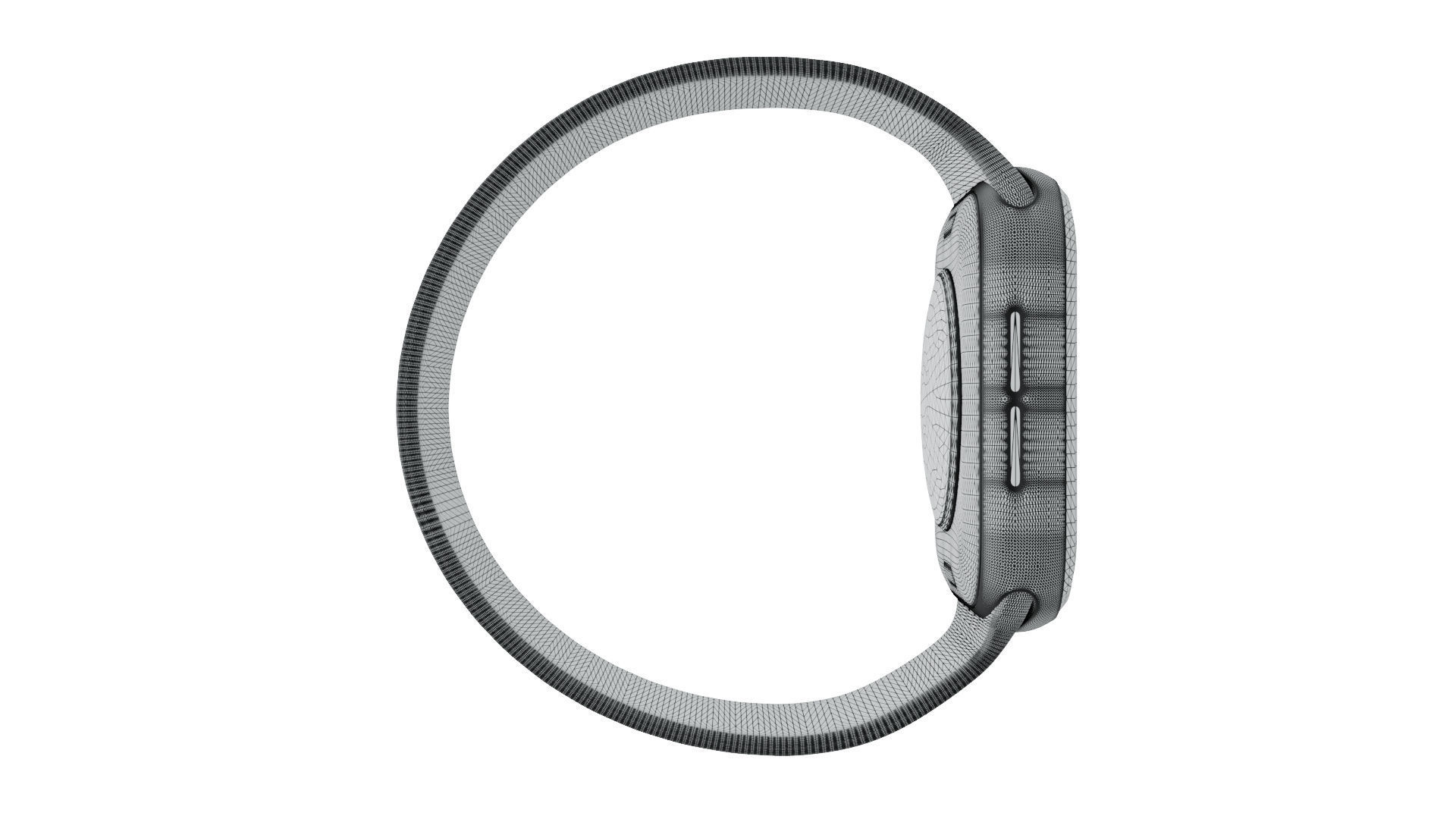 Apple Watch SE - Space Grey Aluminium Case Merigold Solo Loop Low-poly 3D model_8
