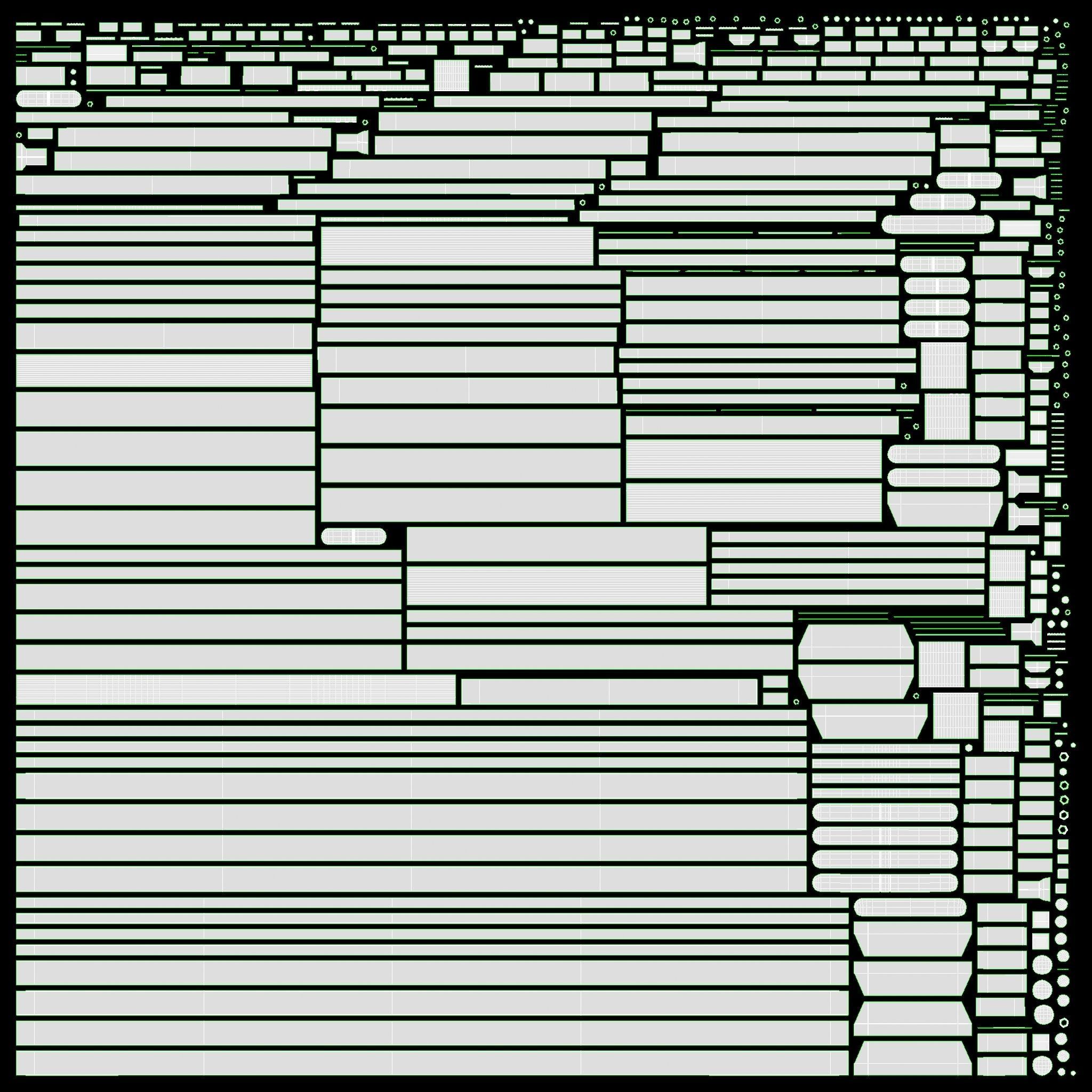 Medical Adjustable Five Functions Hospital Bed 3D model_9