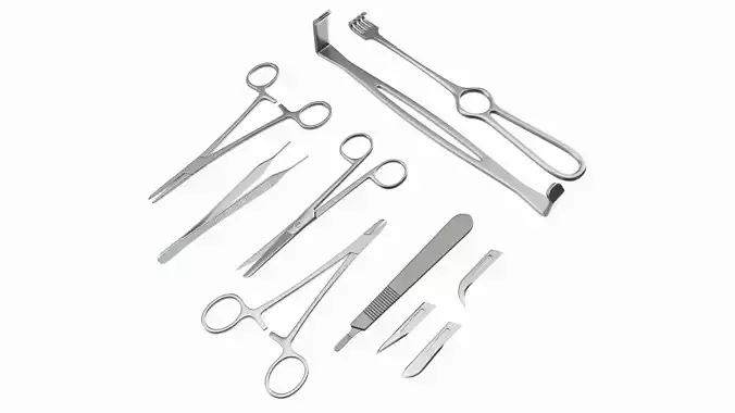 Set of 7 Surgical Instruments