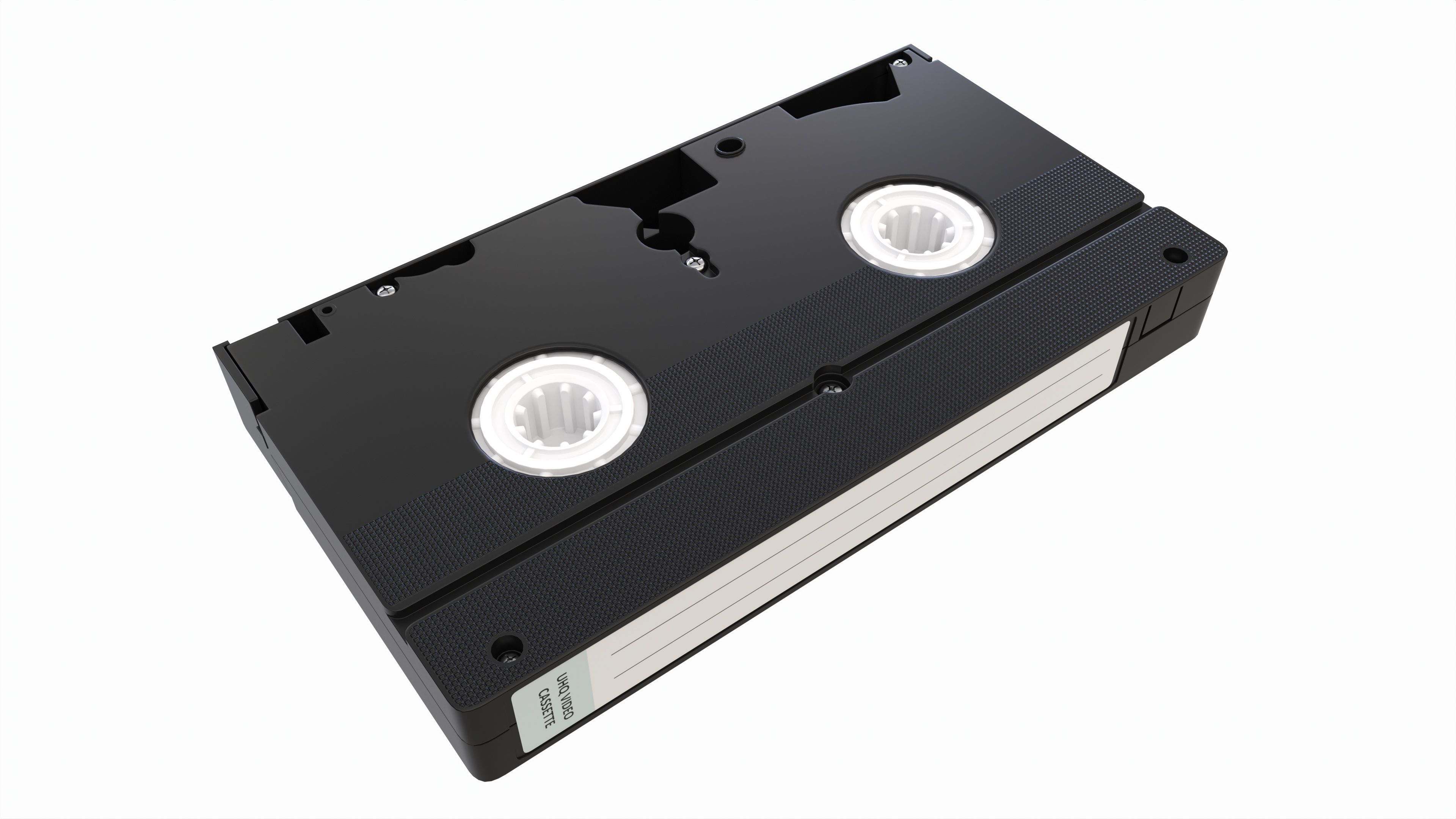 Video VHS cassette with cover 3D model_4