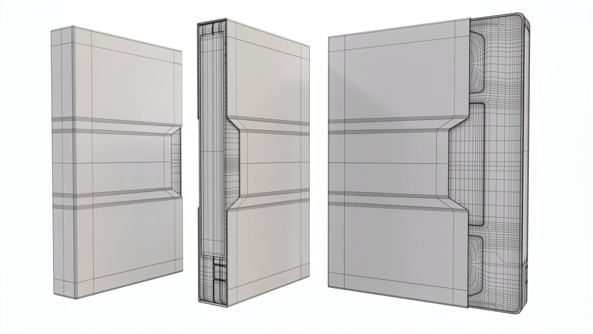 Video VHS cassette with cover 3D model_8