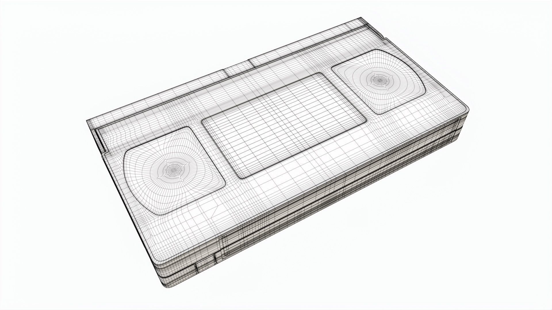 Video VHS cassette with cover 3D model_9