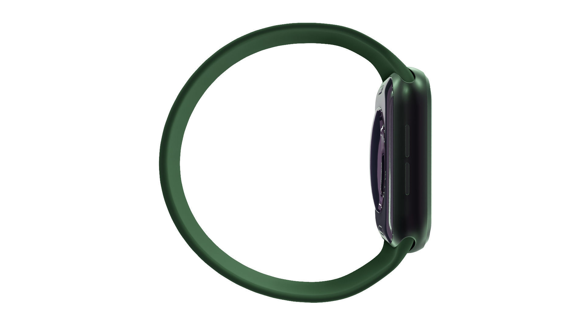 Apple Watch SE - Space Grey Aluminium Case with Clover Solo Loop Low-poly 3D model_4