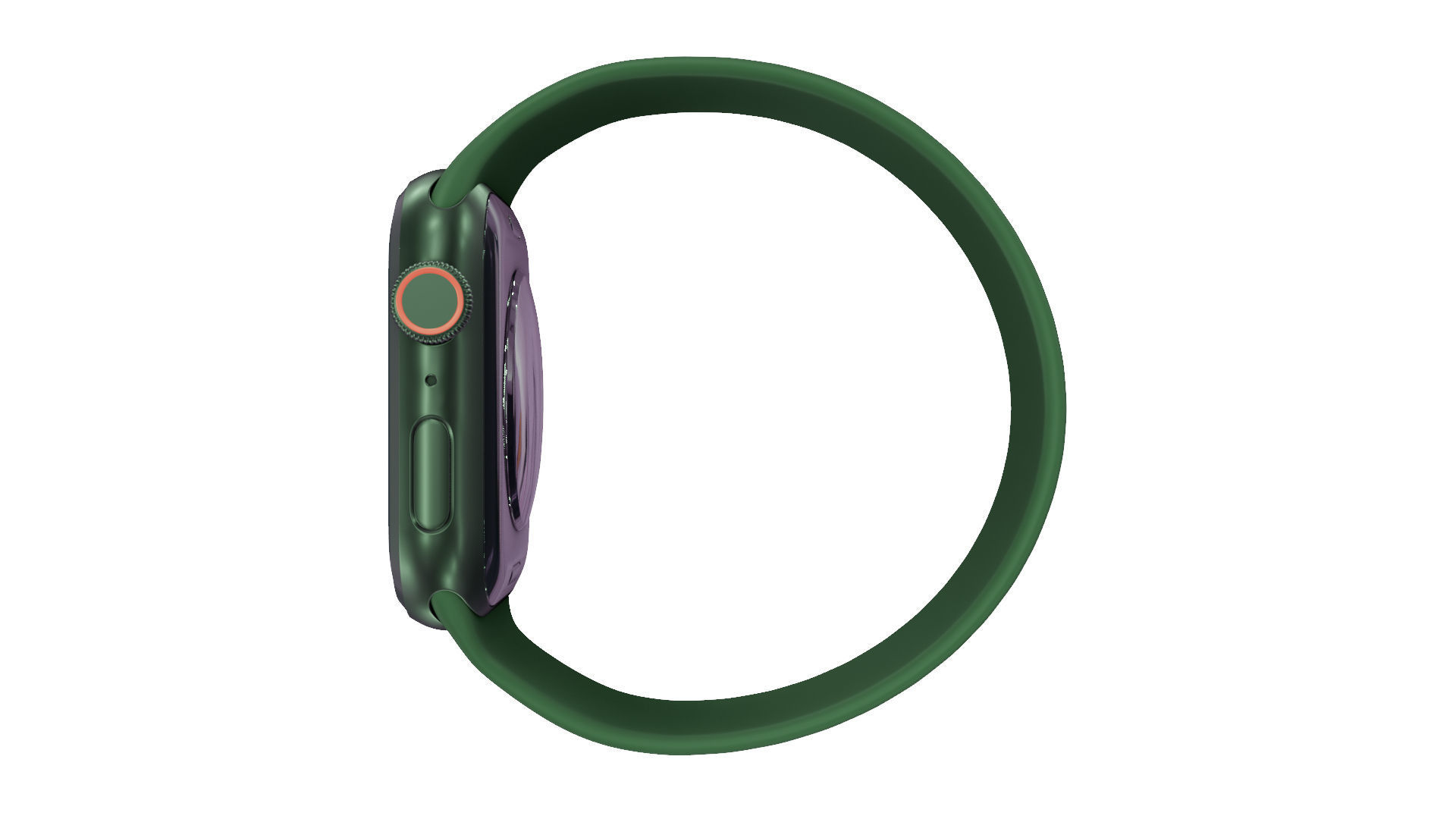 Apple Watch SE - Space Grey Aluminium Case with Clover Solo Loop Low-poly 3D model_5