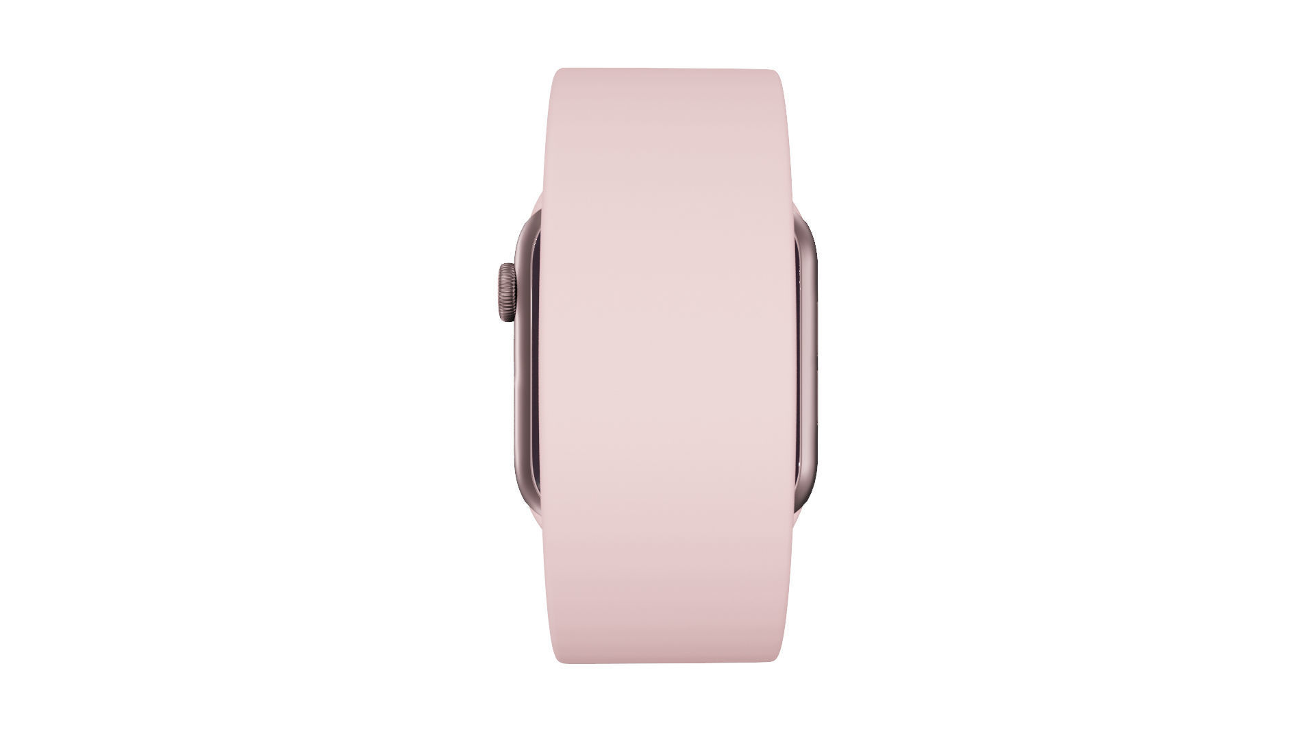 Apple Watch SE - Space Grey Aluminium Case Chalk Pink Solo Loop Low-poly 3D model_3
