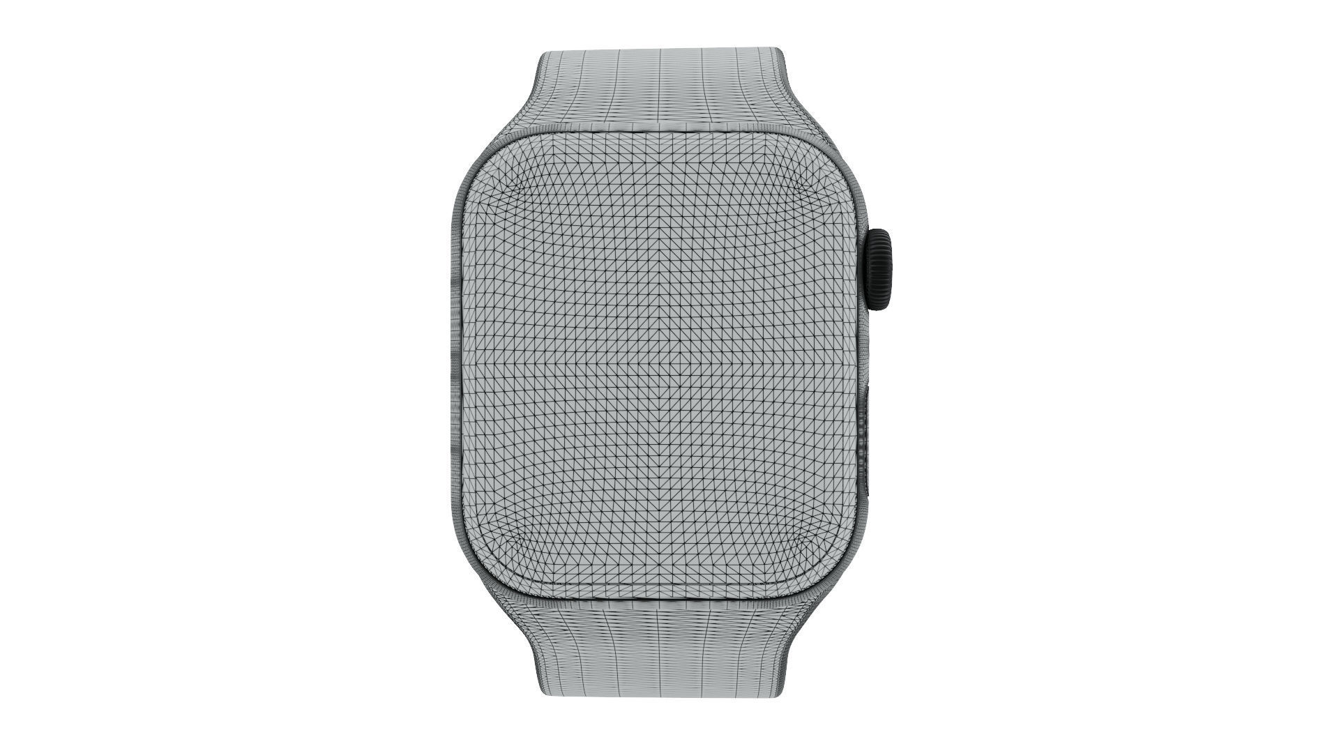 Apple Watch SE - Space Grey Aluminium Case Chalk Pink Solo Loop Low-poly 3D model_6