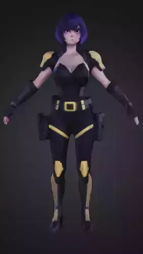 Curtision Female Anime Android Spy - Ultra HQ Stylised Character