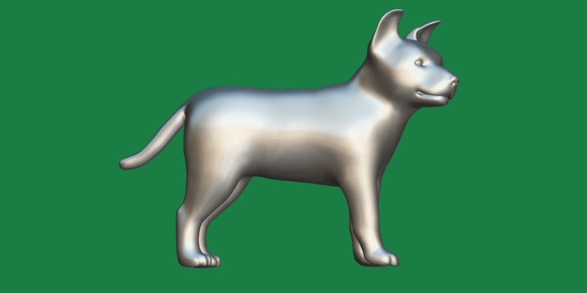 Belgian Shepherd Puppy Dog Low-poly 3D model_5