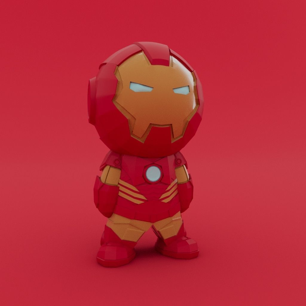Cute Little Ironman 3D print model_1