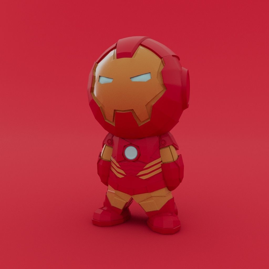 Cute Little Ironman 3D print model_2