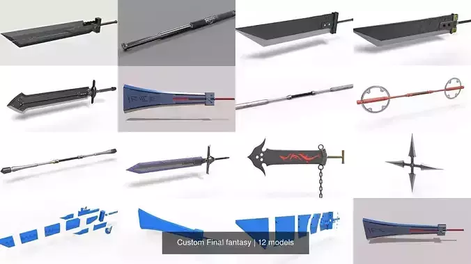 Custom Final fantasy 3D Model Collection