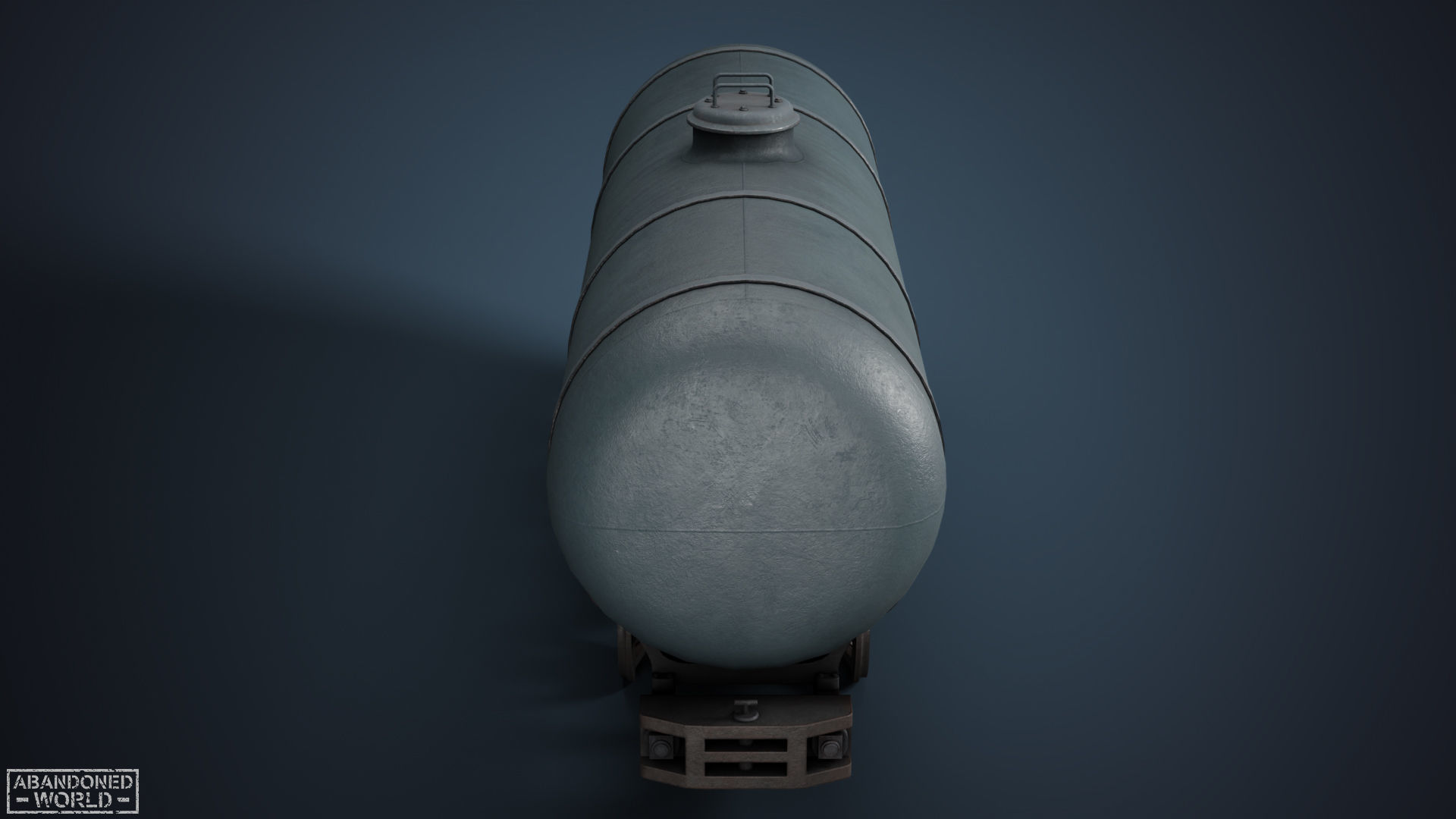 Railroad Platform and Cistern Low-poly 3D model_12