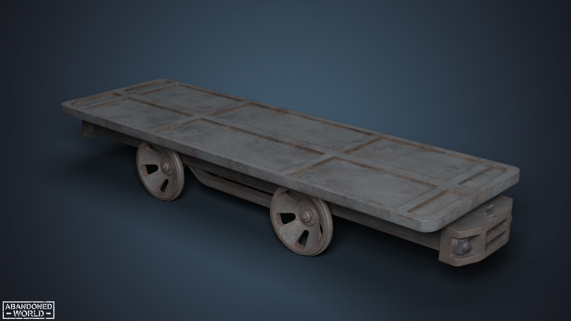 Railroad Platform and Cistern Low-poly 3D model_20