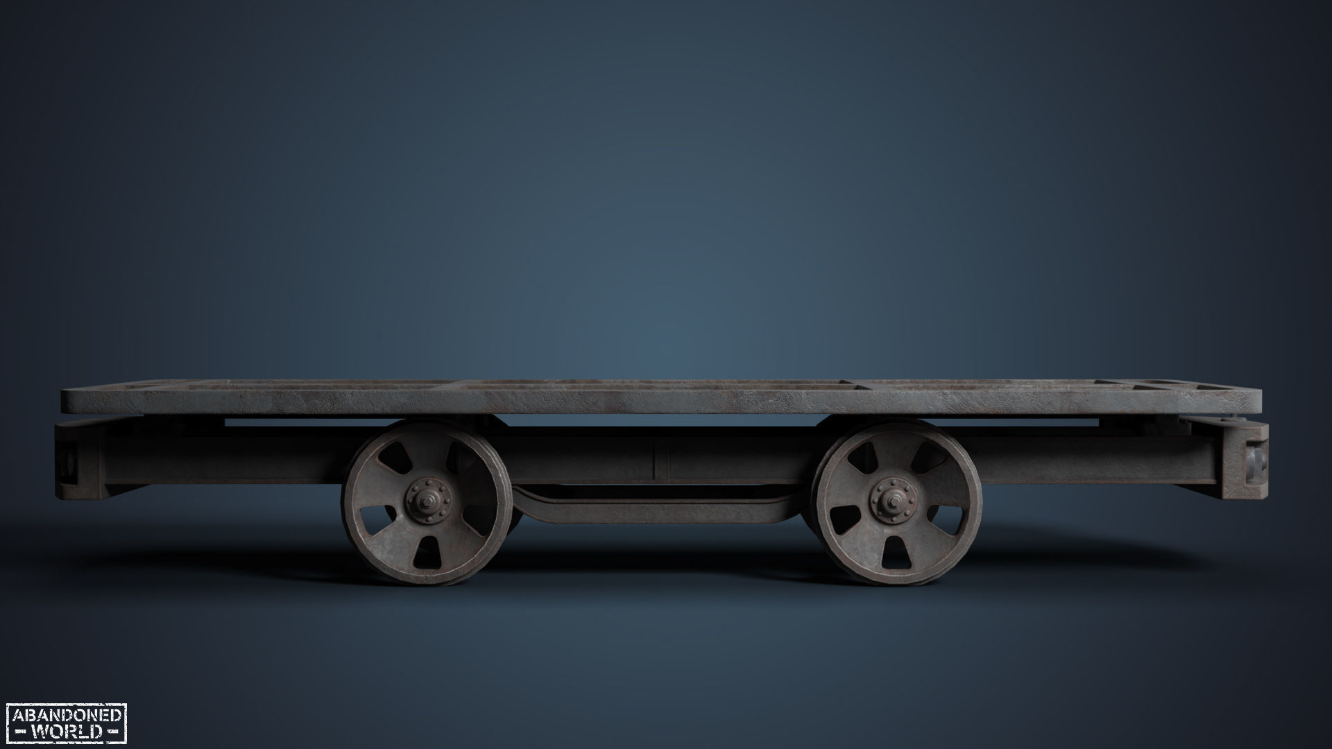 Railroad Platform and Cistern Low-poly 3D model_21