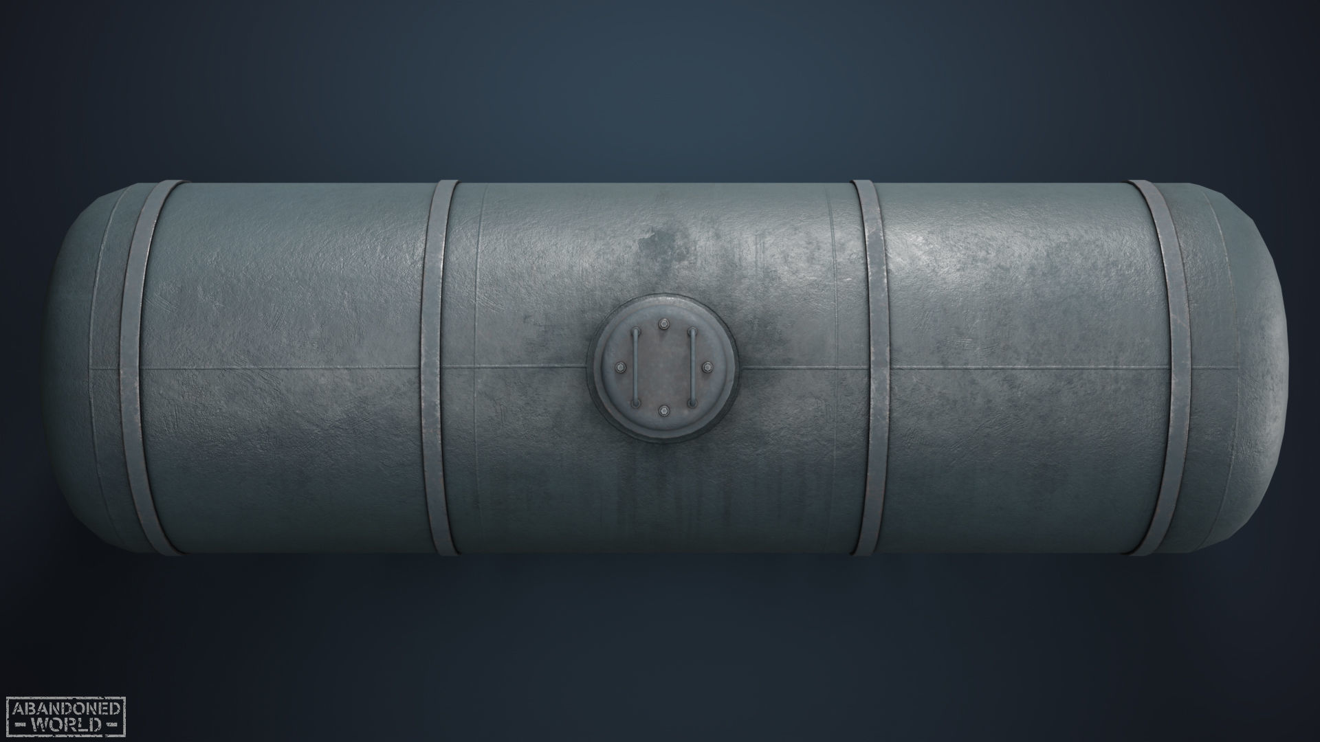 Railroad Platform and Cistern Low-poly 3D model_10