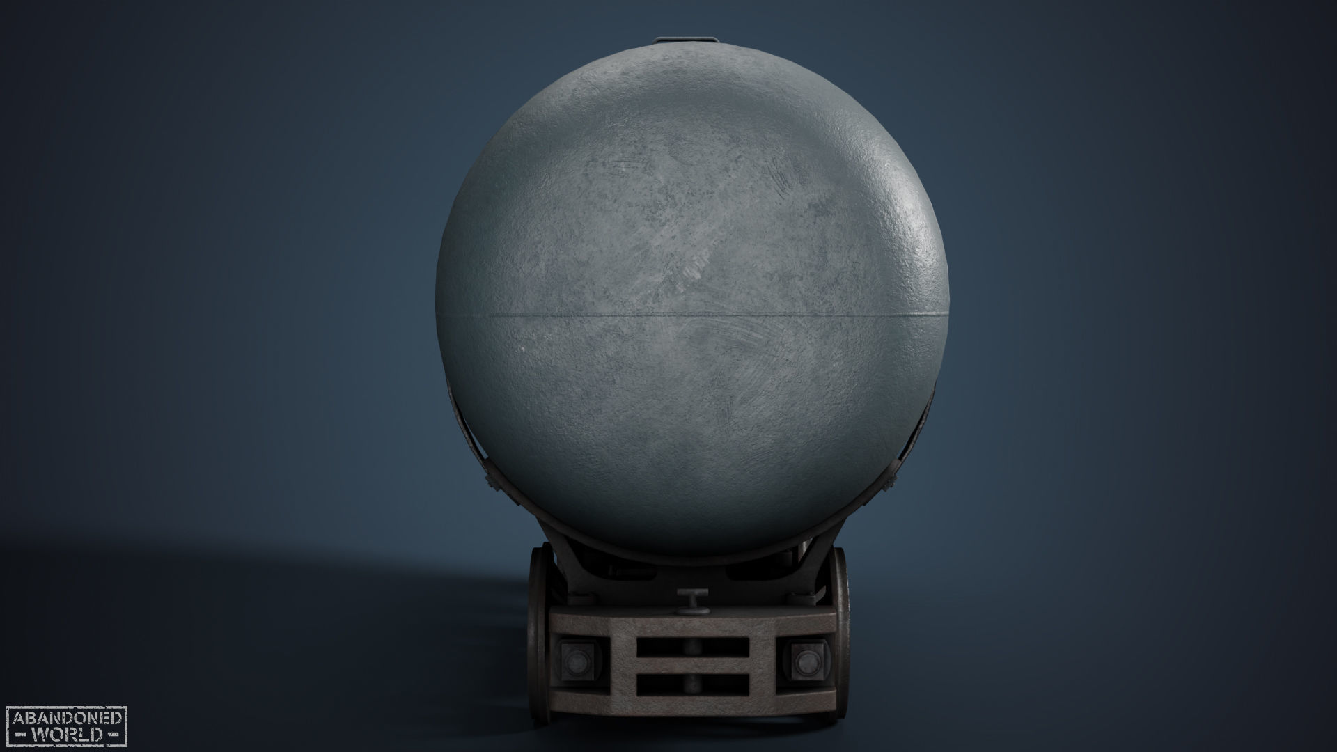 Railroad Platform and Cistern Low-poly 3D model_11