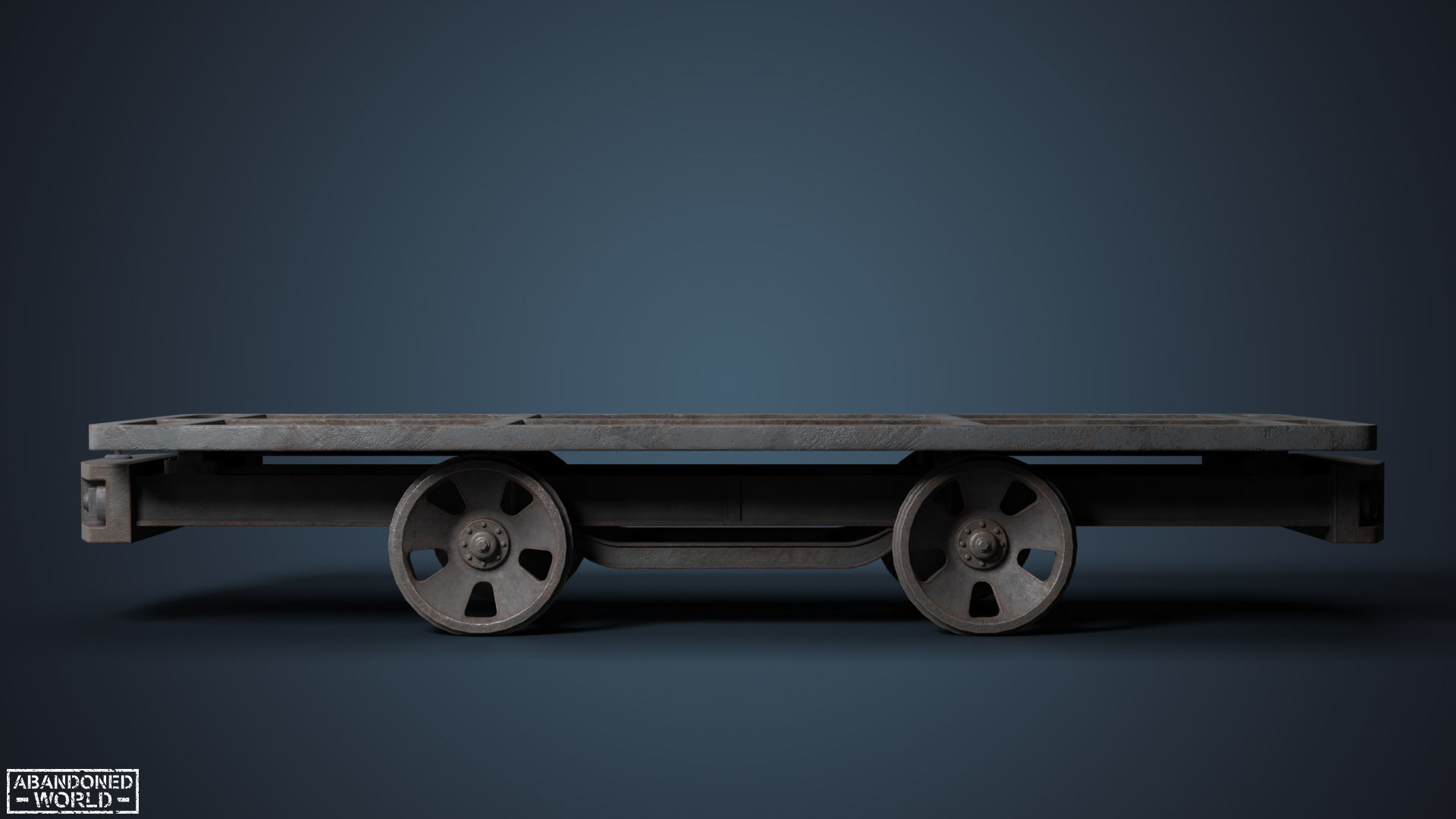 Railroad Platform and Cistern Low-poly 3D model_22