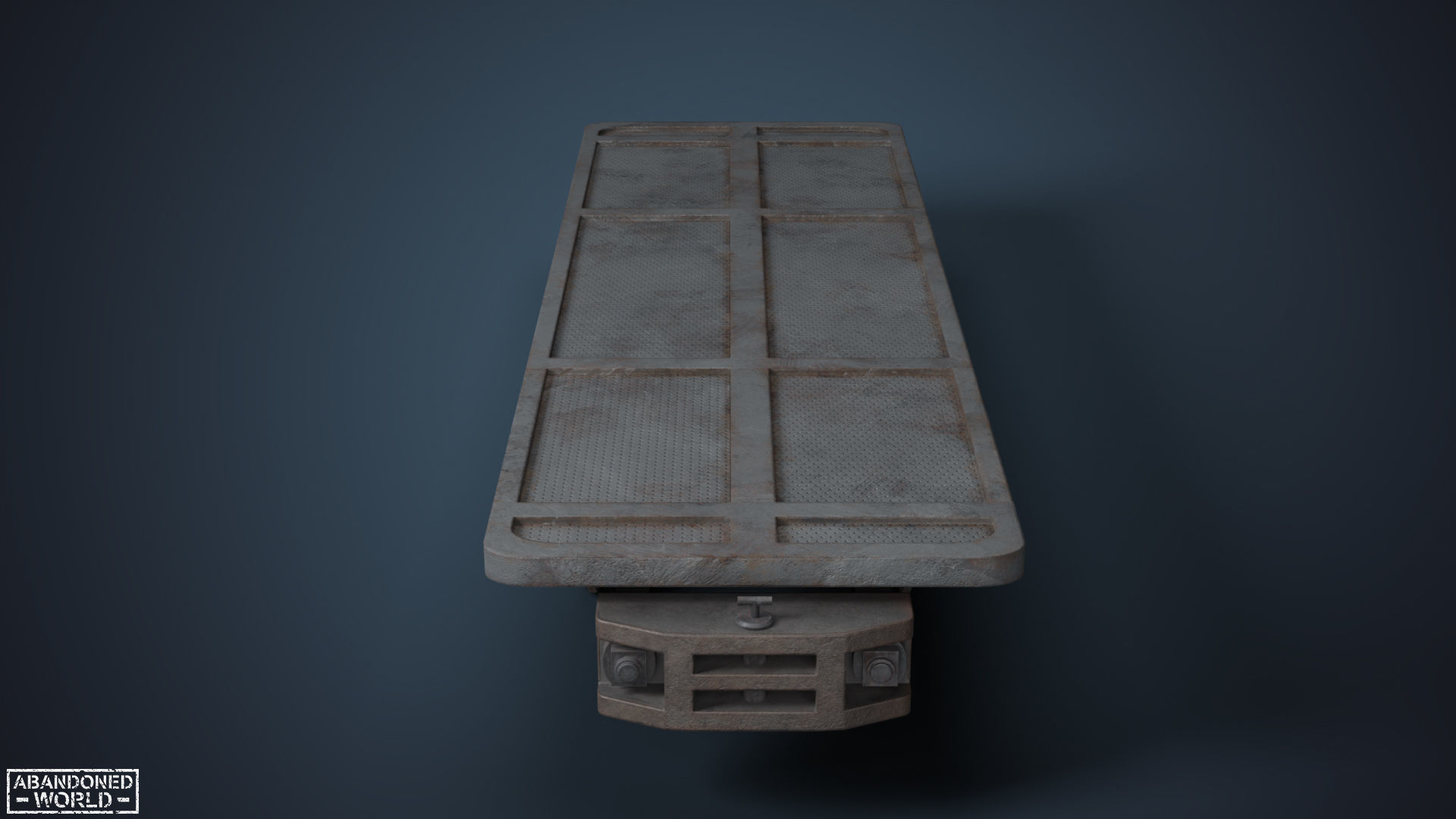 Railroad Platform and Cistern Low-poly 3D model_24