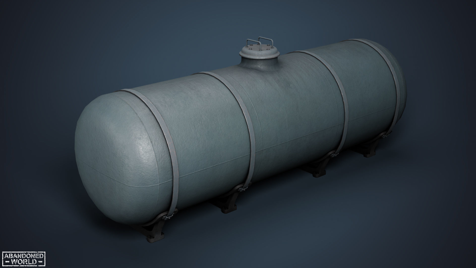 Railroad Platform and Cistern Low-poly 3D model_18