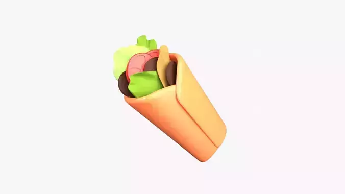Burito Food 3D Illustration