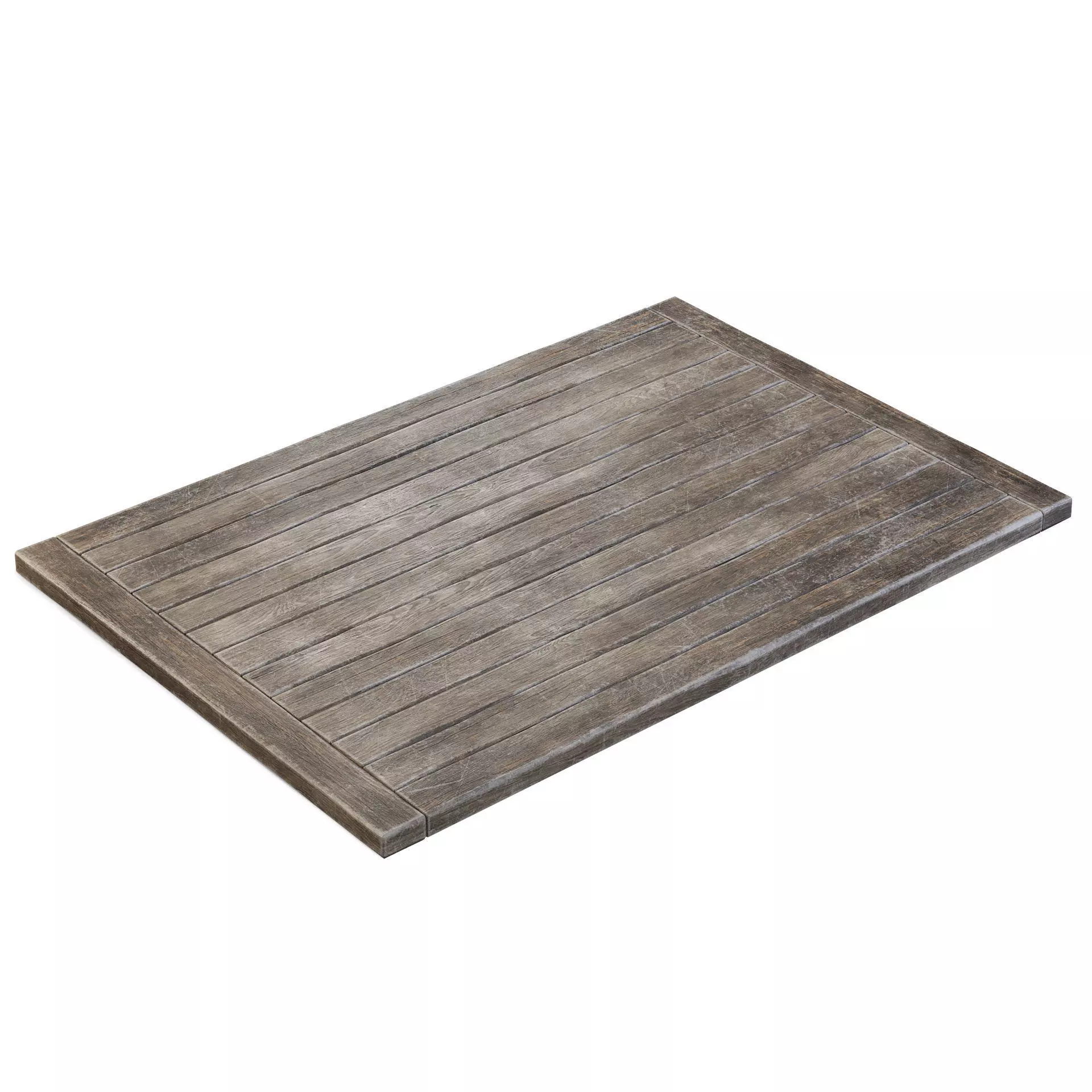 Old Wooden Floor 3D model_0