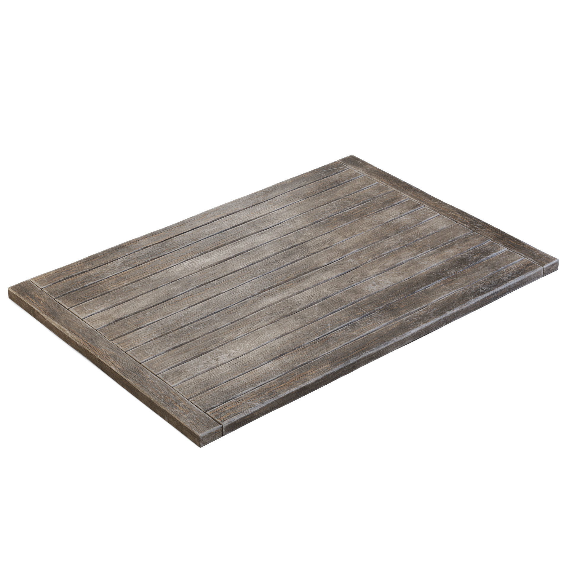 Old Wooden Floor 3D model_3
