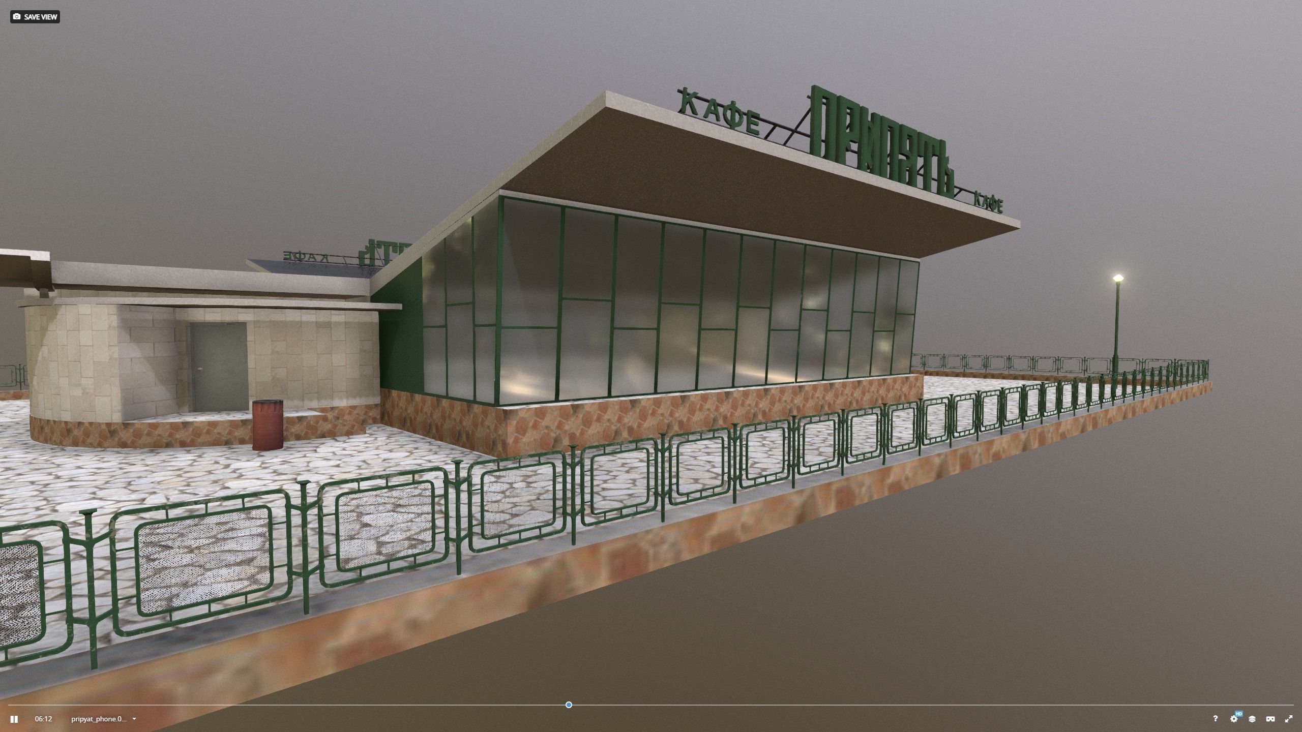 Cafe Pripyat restaurant before 1986 3D model_4