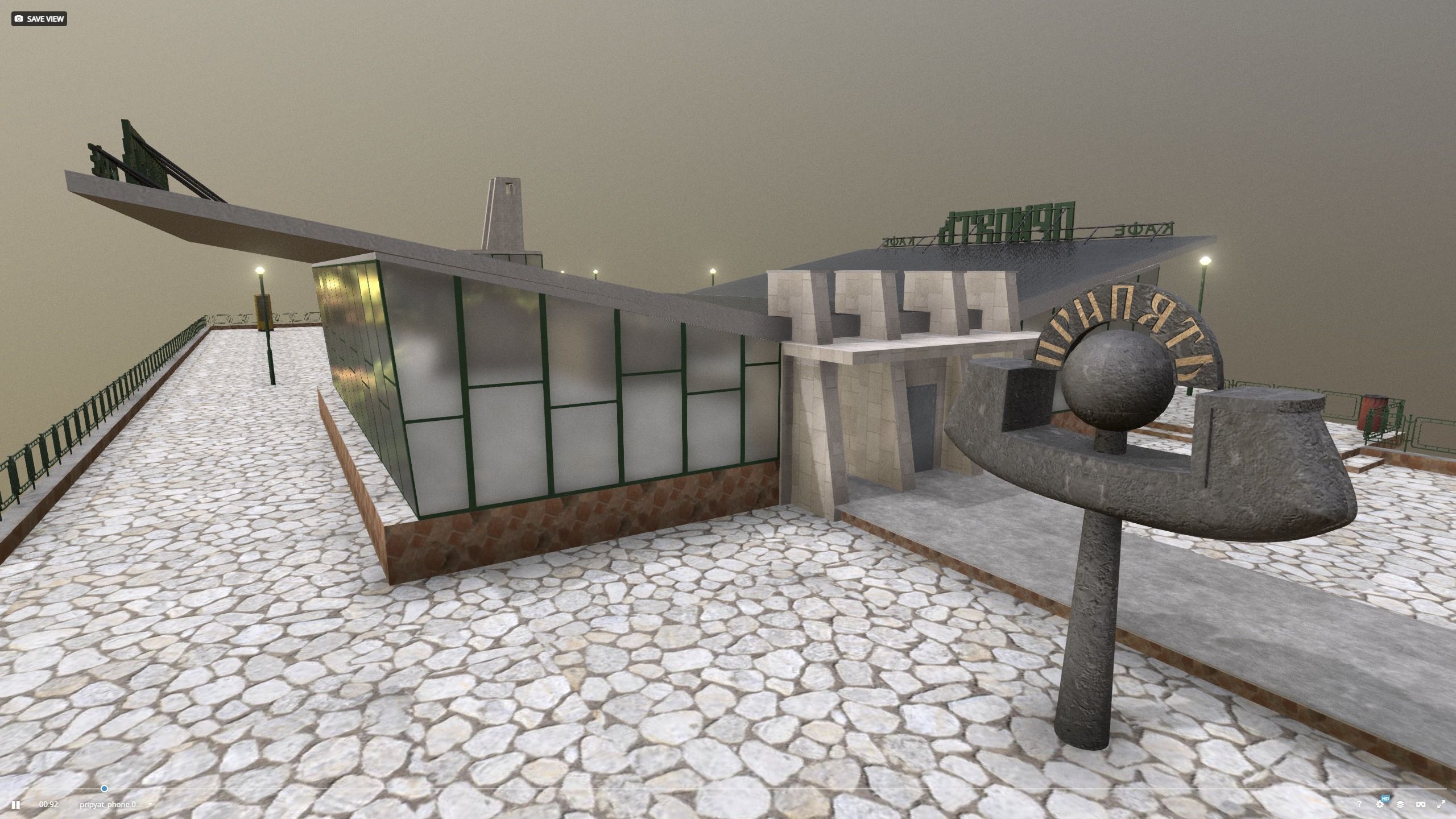 Cafe Pripyat restaurant before 1986 3D model_3