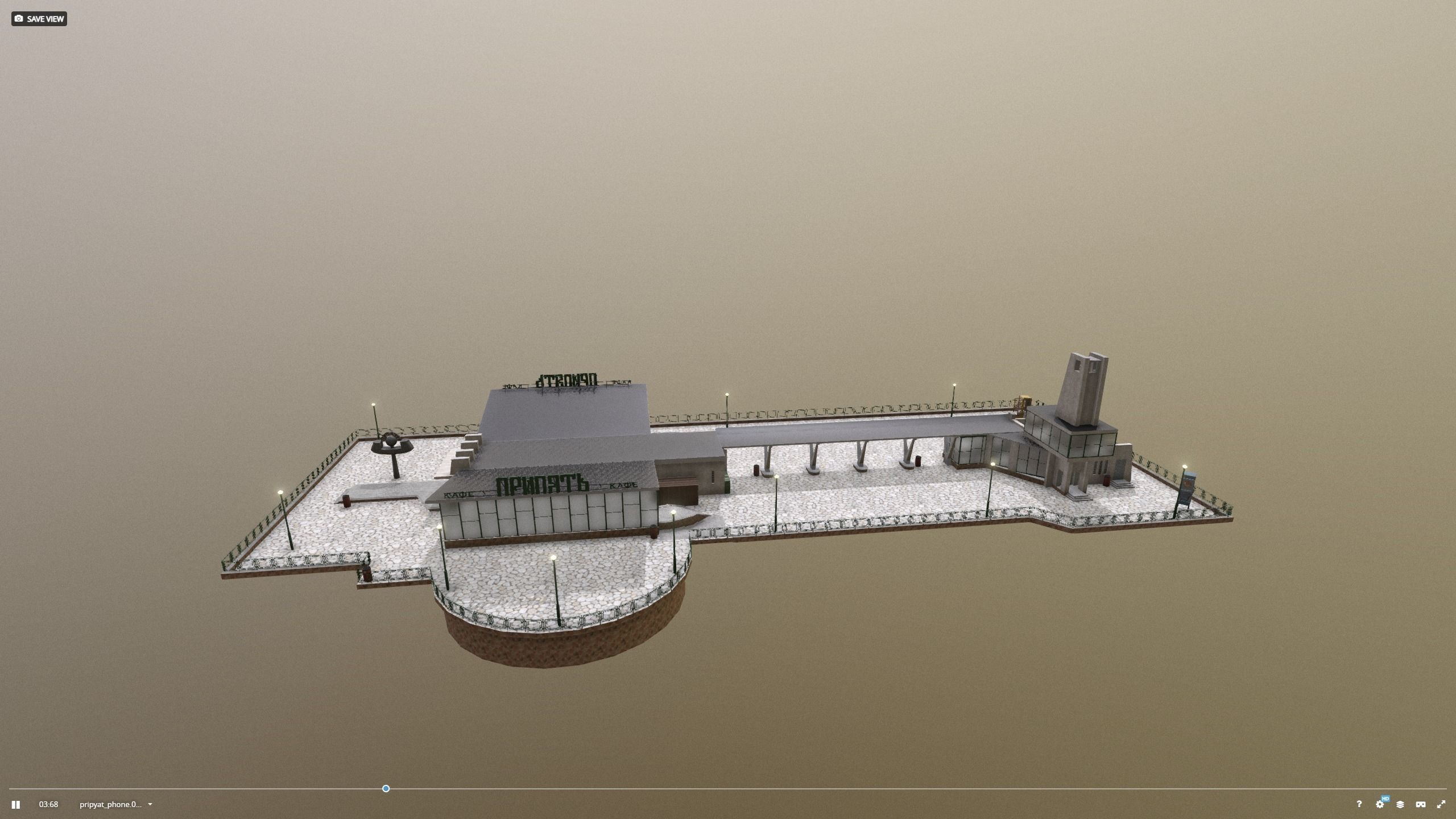 Cafe Pripyat restaurant before 1986 3D model_16