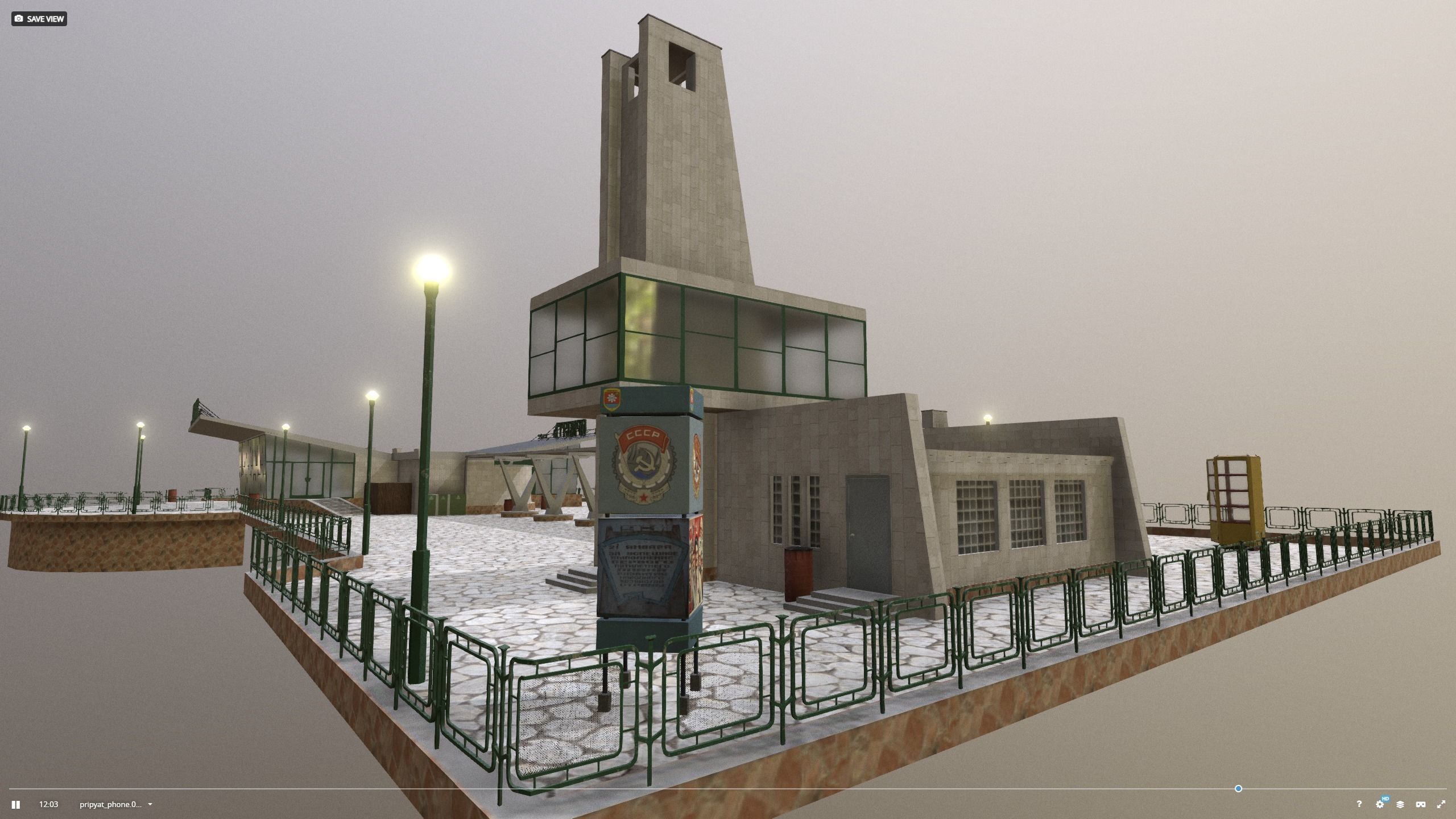 Cafe Pripyat restaurant before 1986 3D model_11