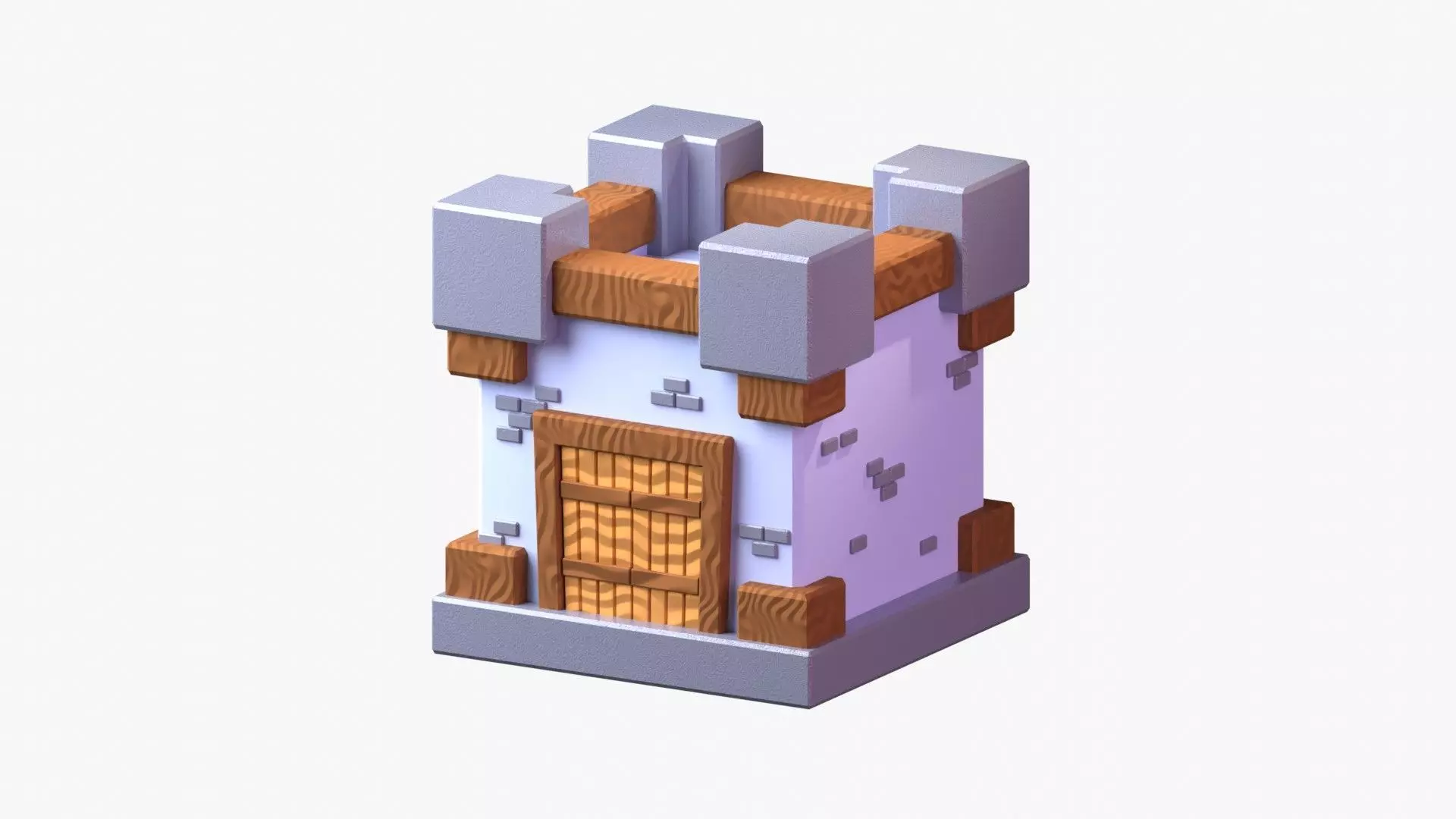 Royal Castle 3D Illustration 3D model_0