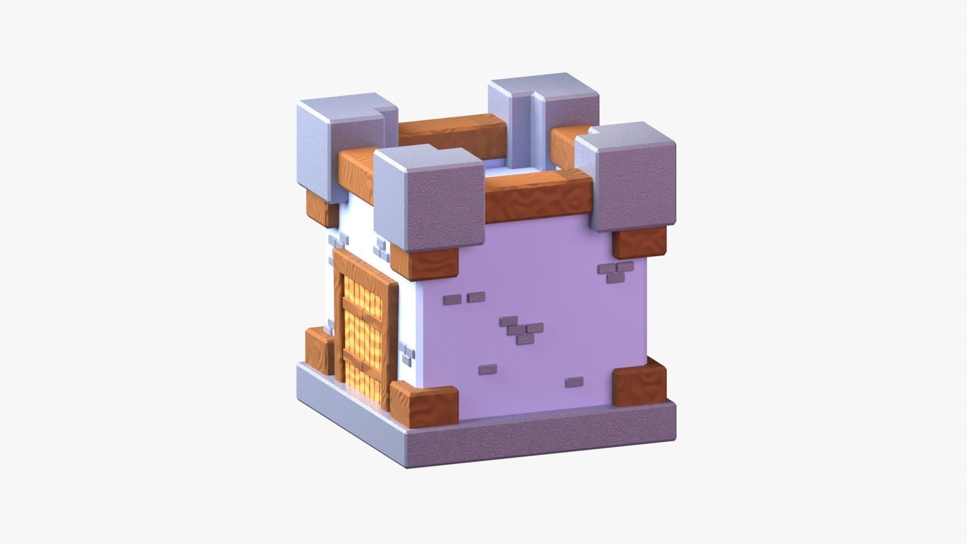 Royal Castle 3D Illustration 3D model_11