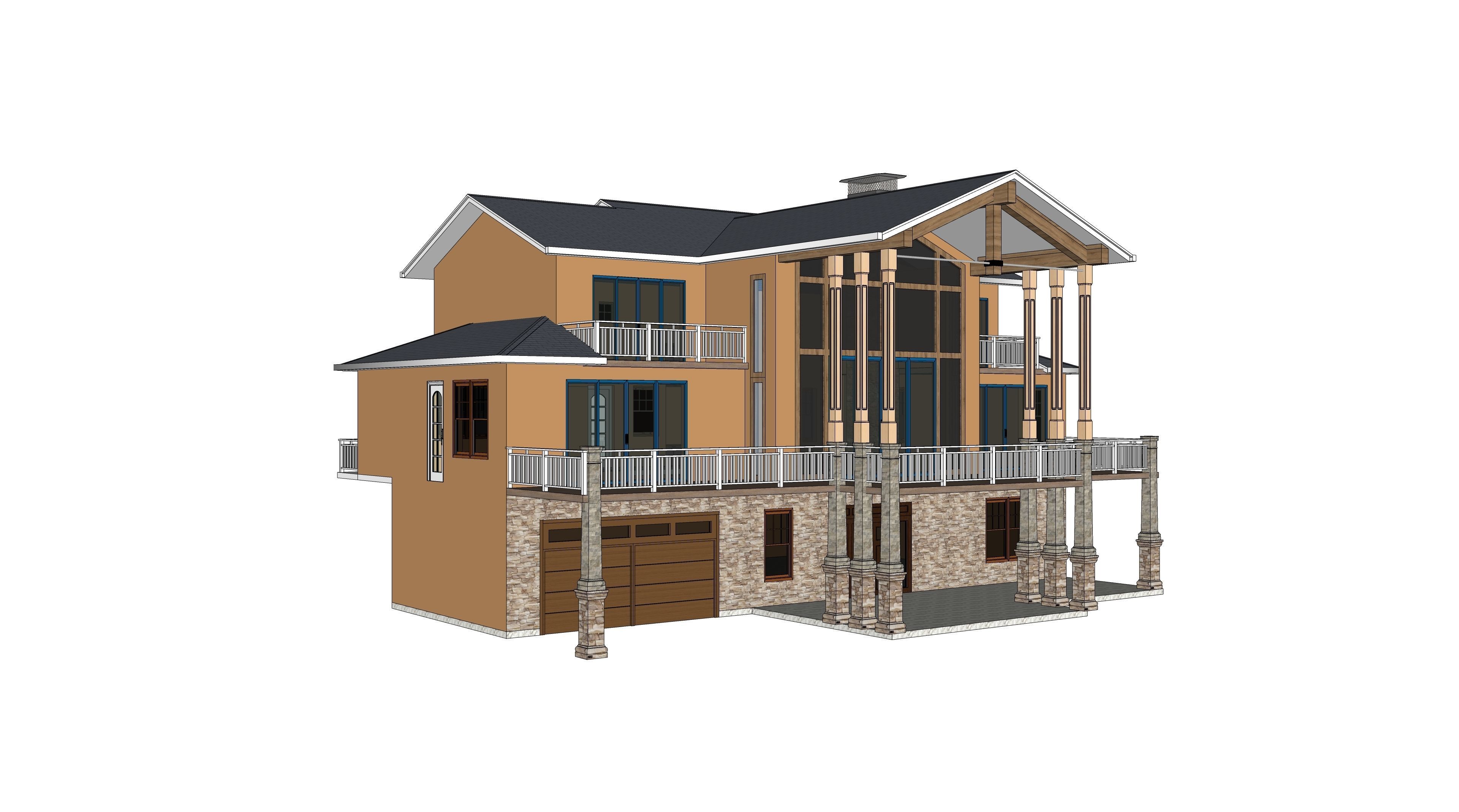 Modern House 02 -Archimple LLC 3D model_5