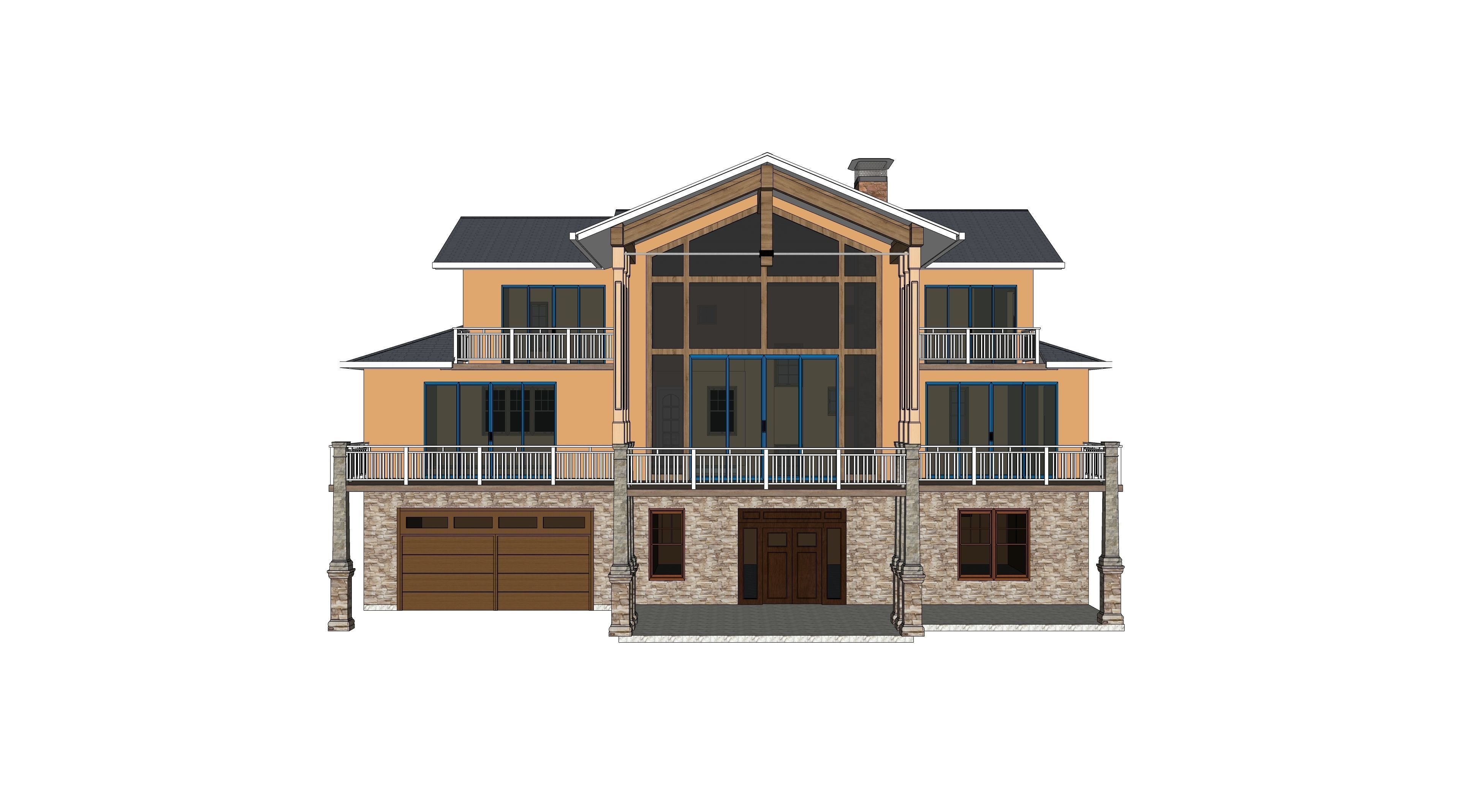 Modern House 02 -Archimple LLC 3D model_3