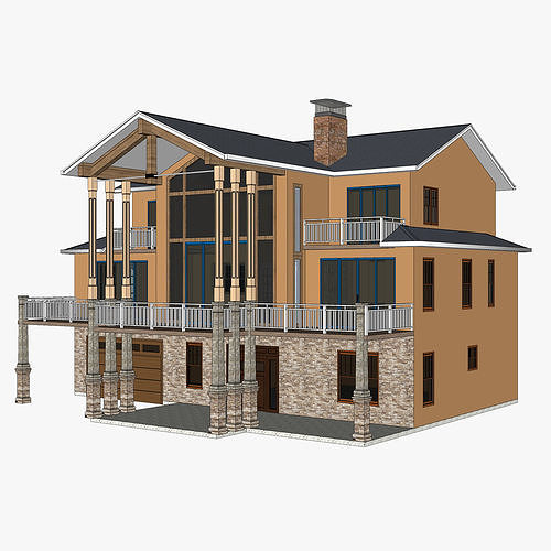 Modern House 02 -Archimple LLC 3D model