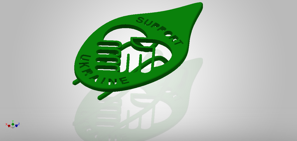 SUPPOERT Ukraine badge 2 Free 3D print model_6