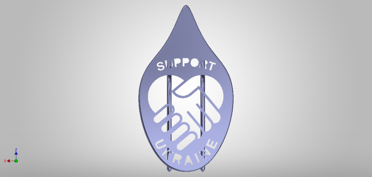 SUPPOERT Ukraine badge 2 Free 3D print model_7