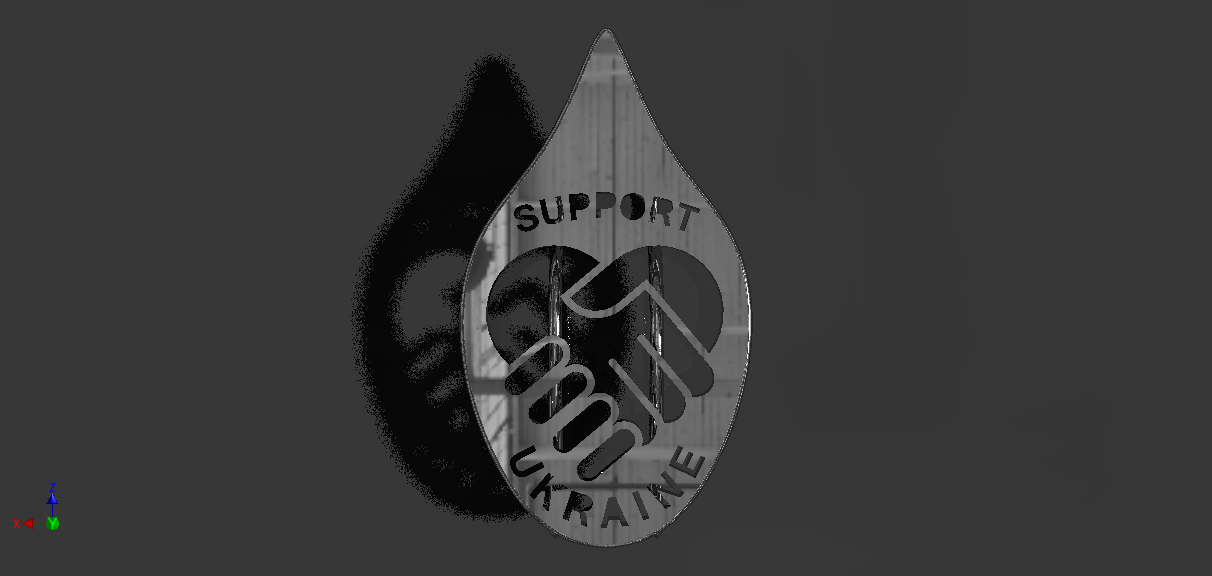 SUPPOERT Ukraine badge 2 Free 3D print model_4