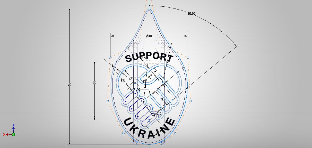 SUPPOERT Ukraine badge 2 Free 3D print model_2