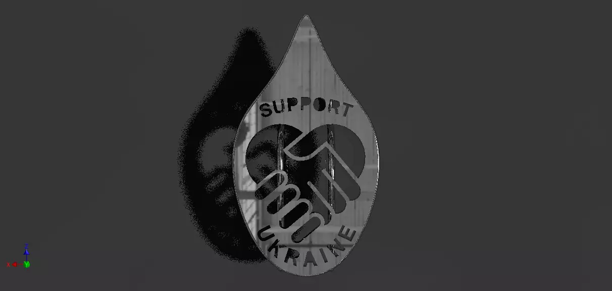 SUPPOERT Ukraine badge 2 Free 3D print model_0