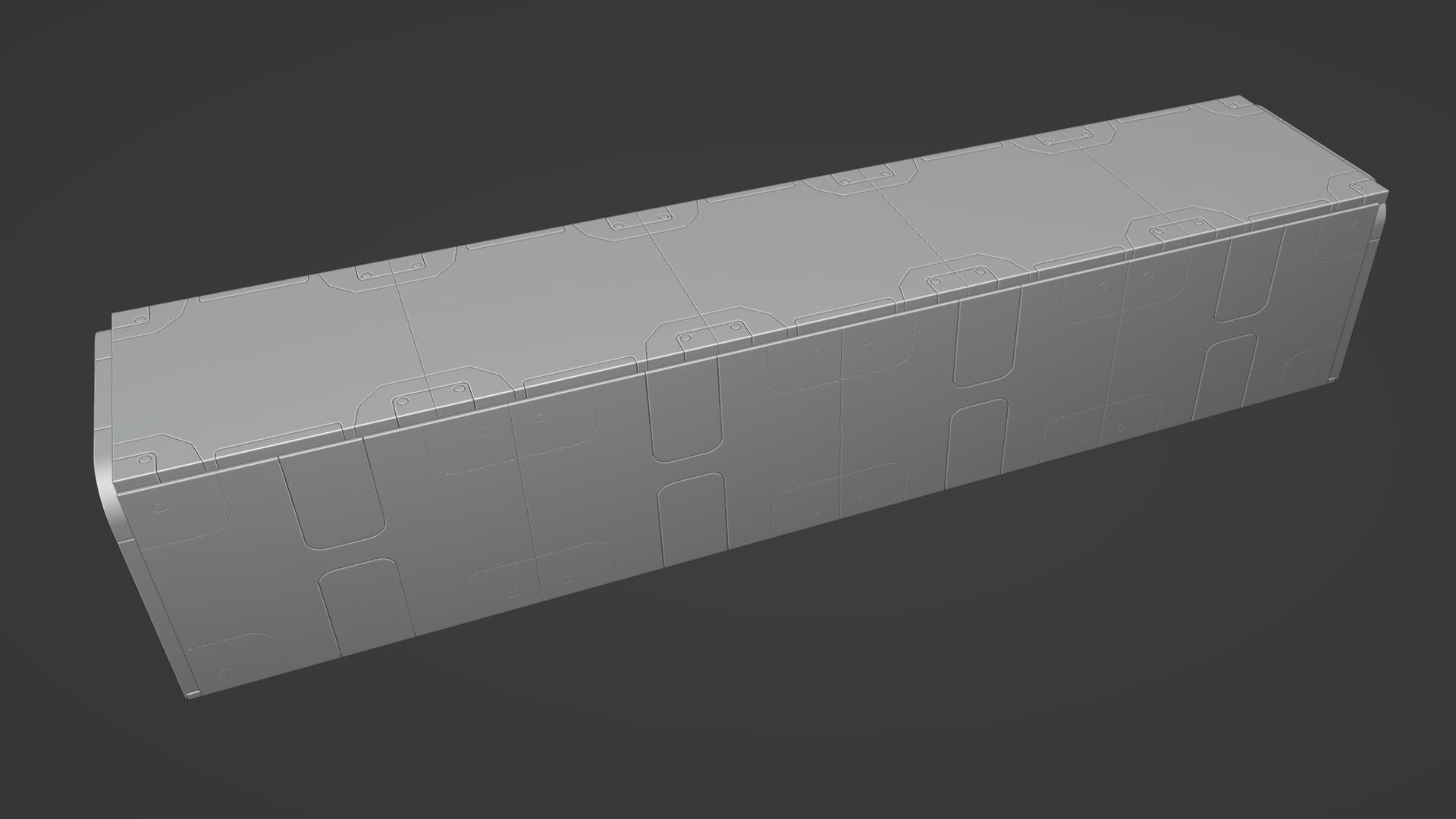 Sci-fi interior coridor 3D model_6