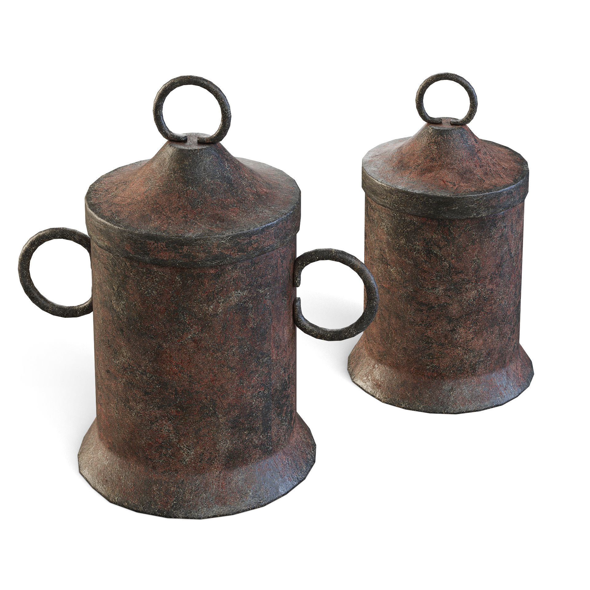 Old Metal Containers 3D model_4