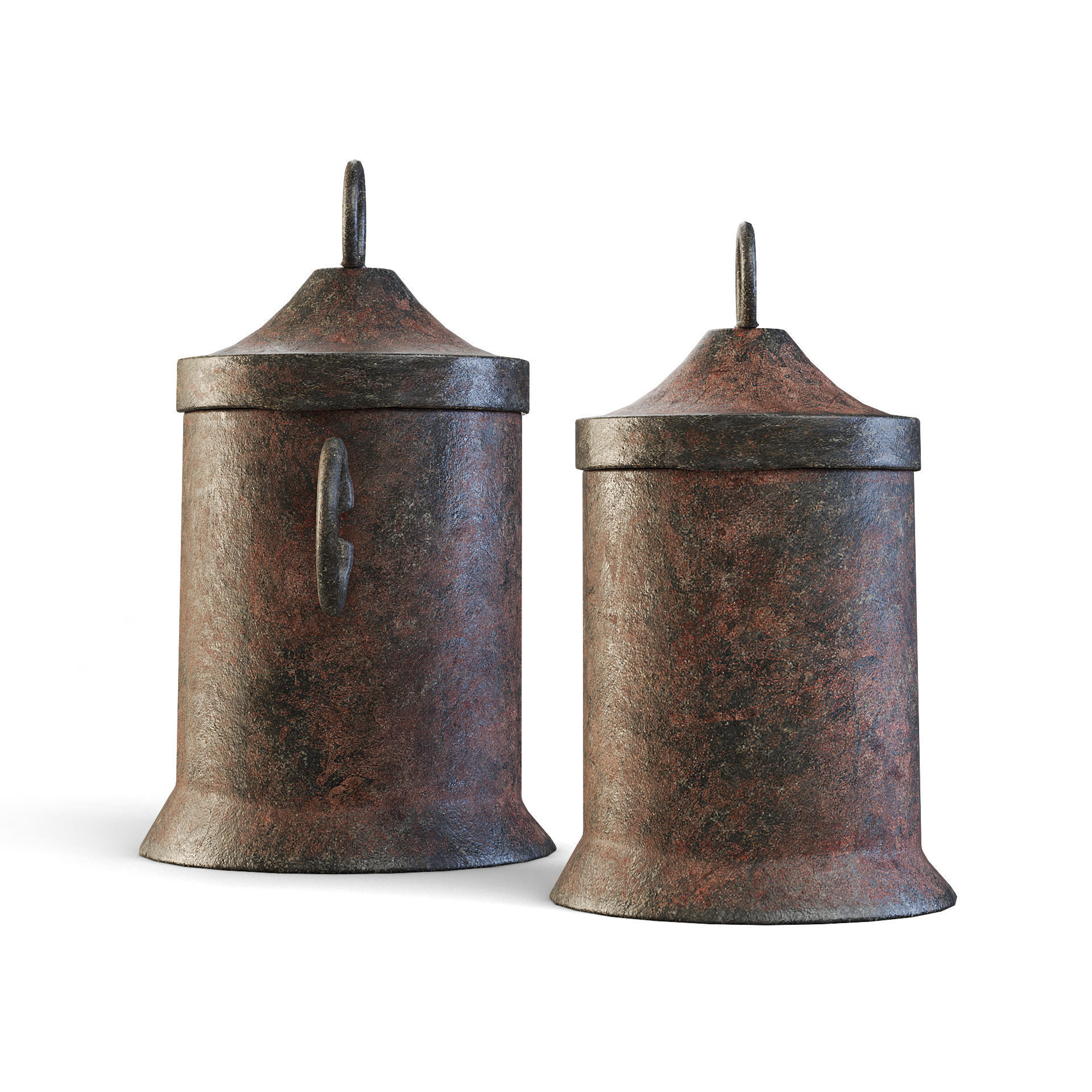 Old Metal Containers 3D model_2
